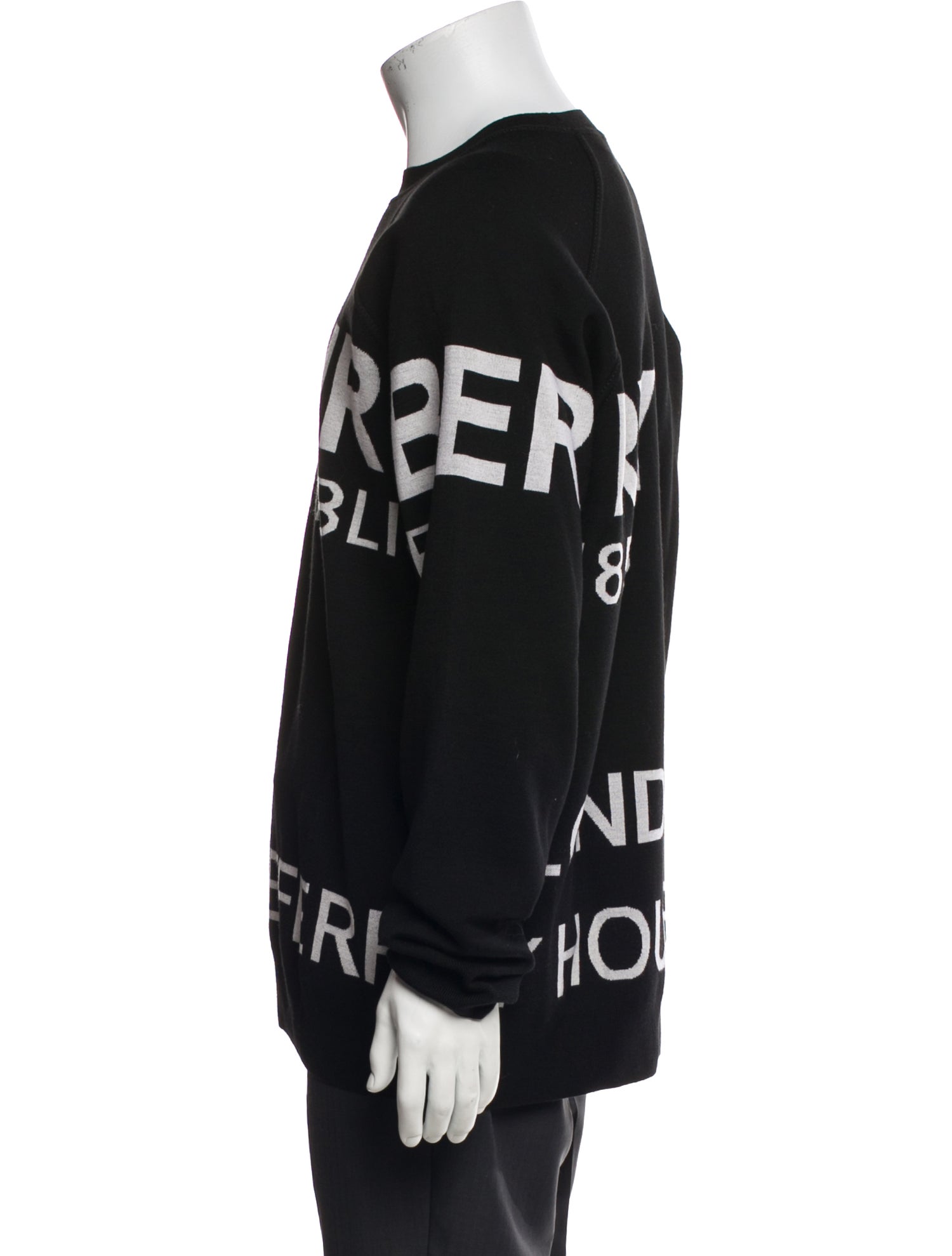 Burberry Merino Wool Graphic Print Pullover