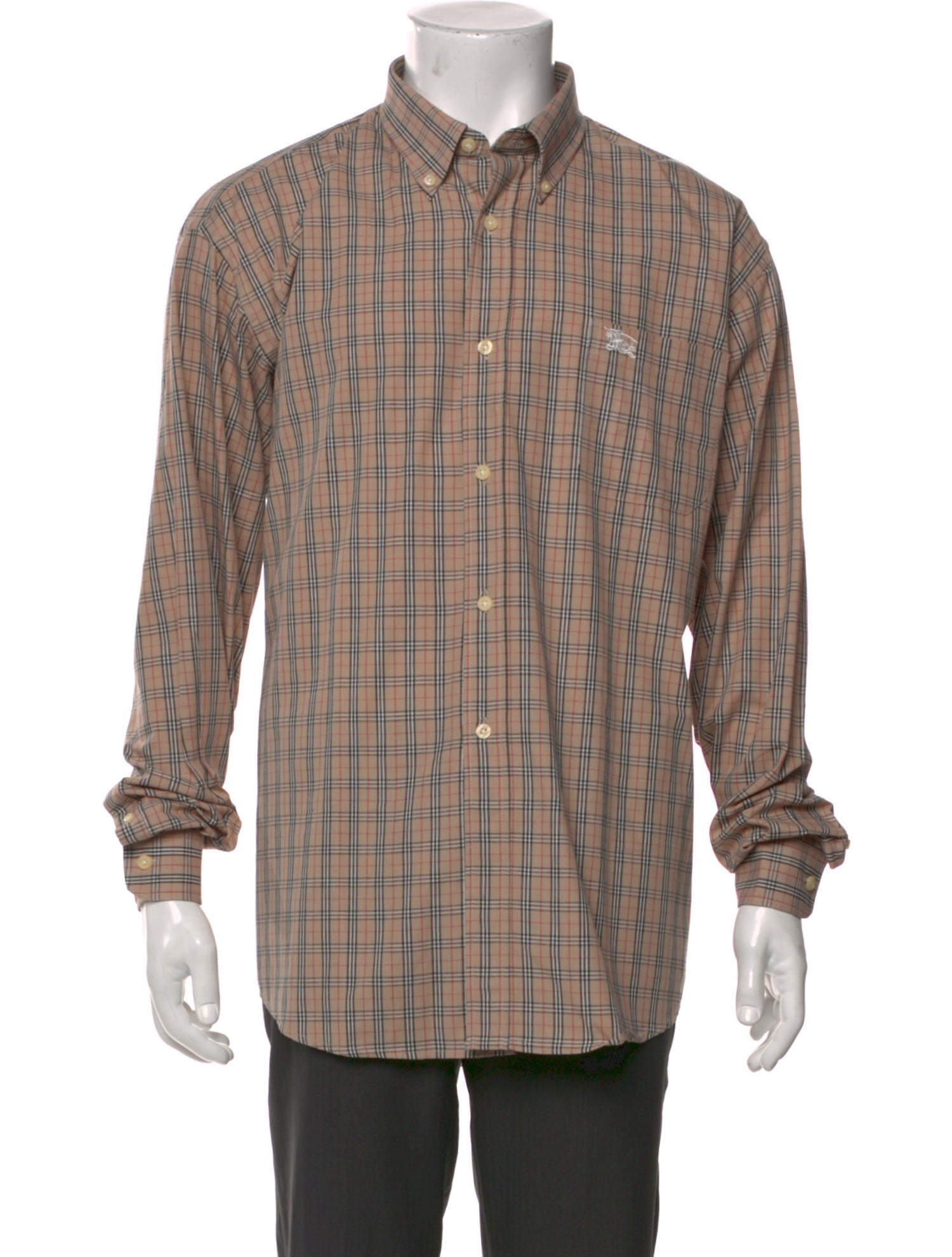 Burberry's House Check Pattern Long Sleeve Western Shirt