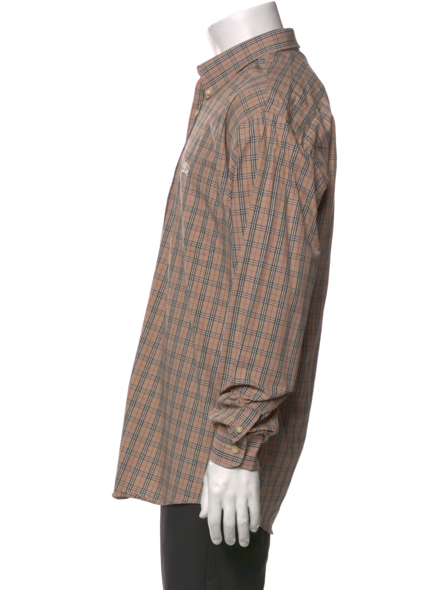 Burberry's House Check Pattern Long Sleeve Western Shirt