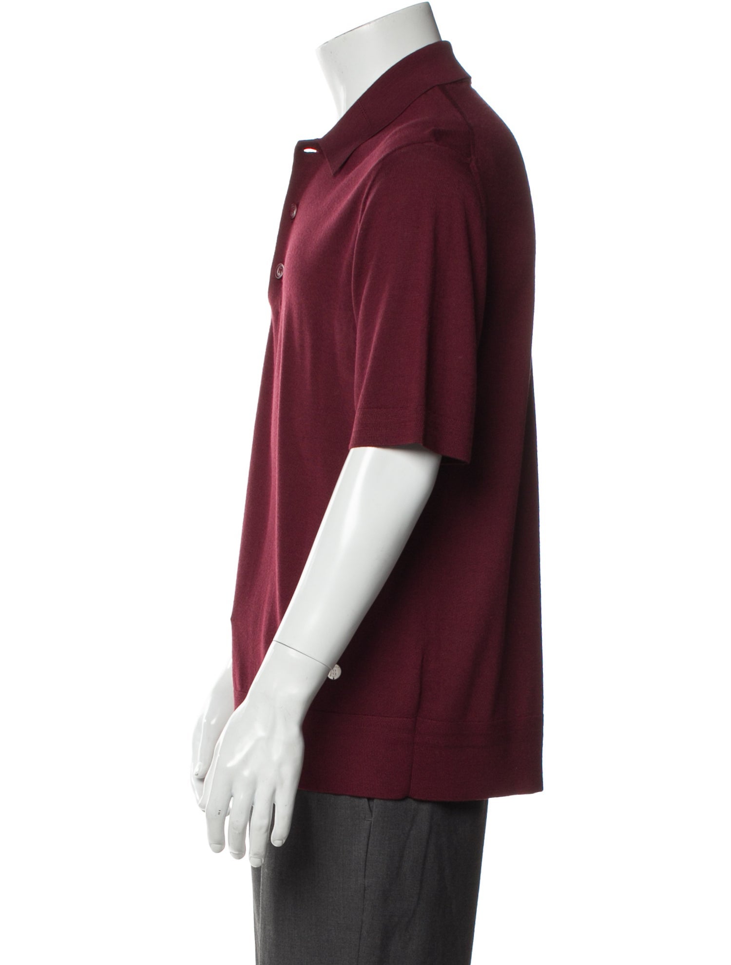 Burberry Nova Check Pattern Wool Polo Shirt