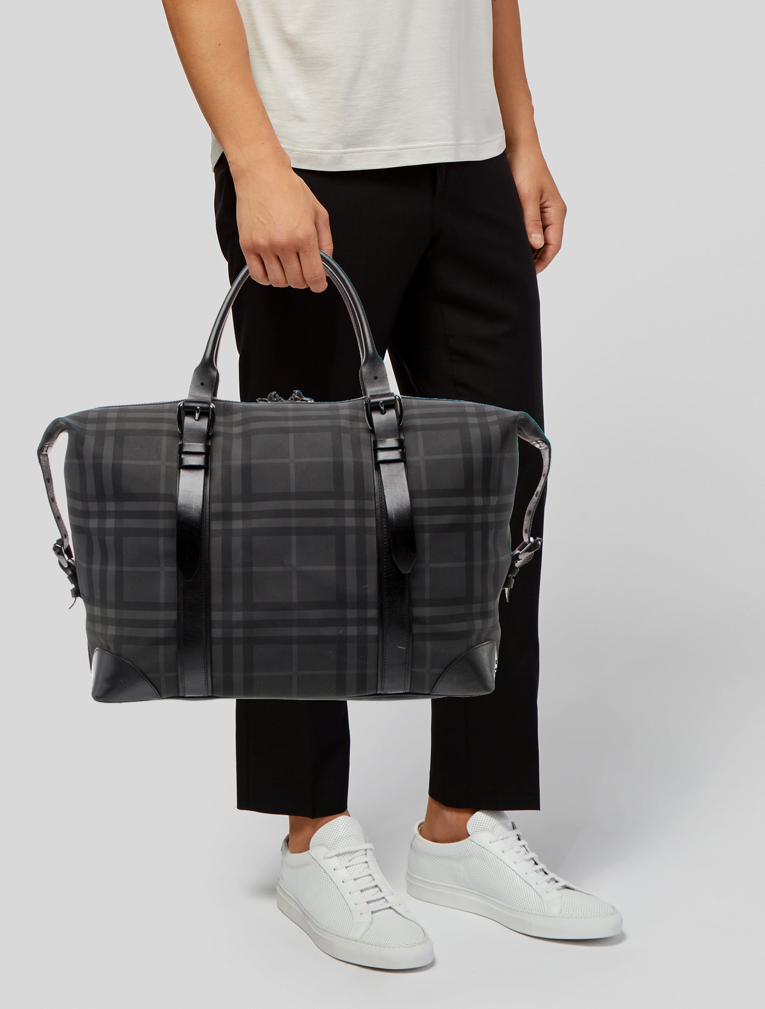 Burberry Check Printed Carry On Bag