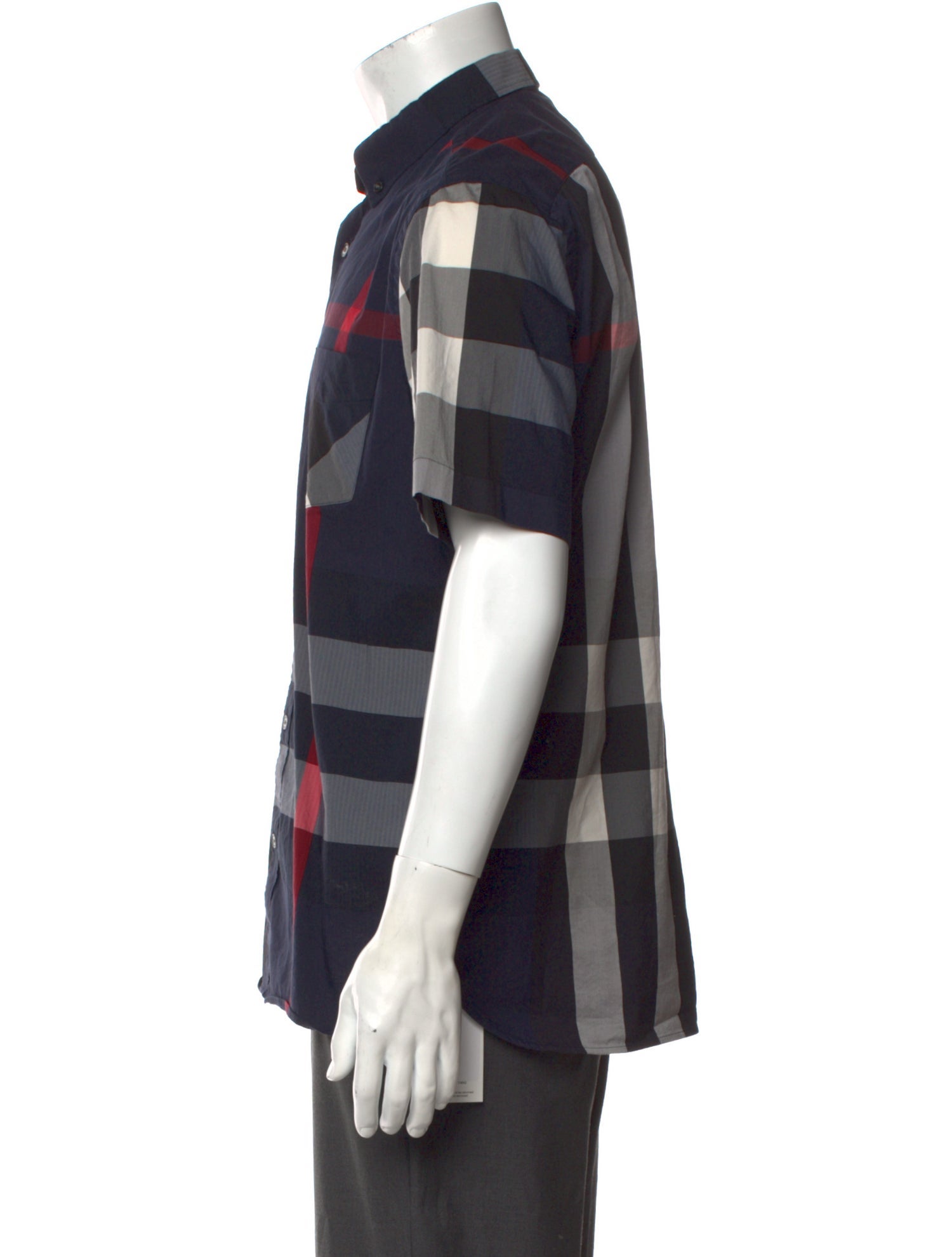 Burberry Exploded Check Pattern Short Sleeve Shirt