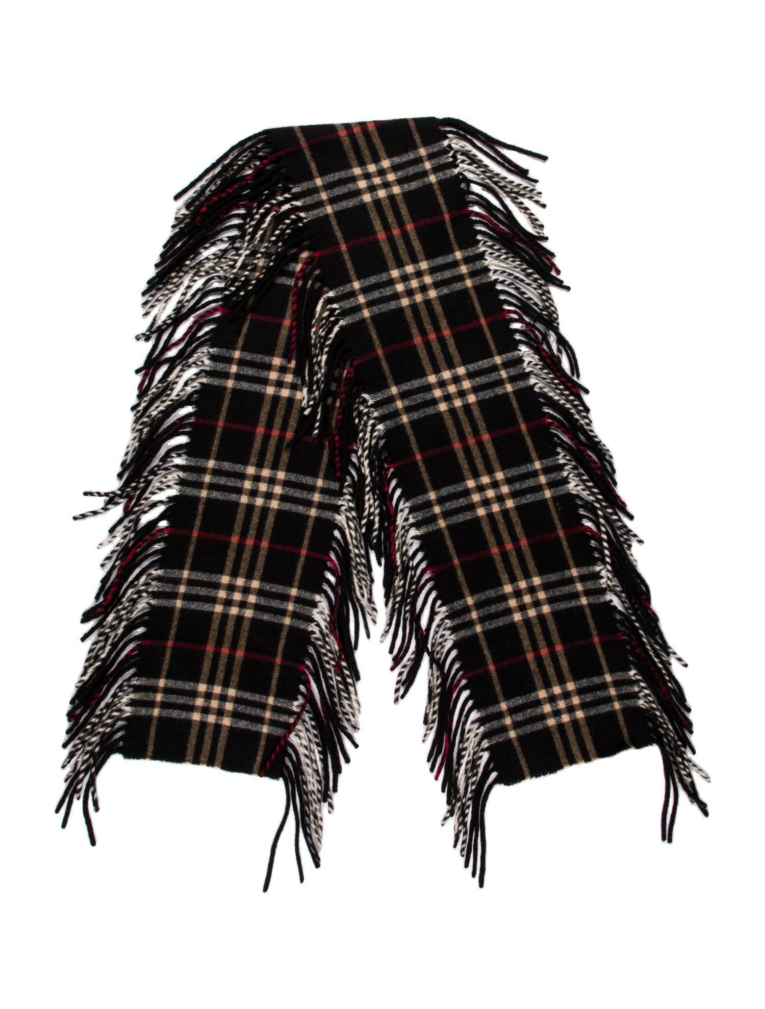 Burberry Cashmere Plaid Print Scarf