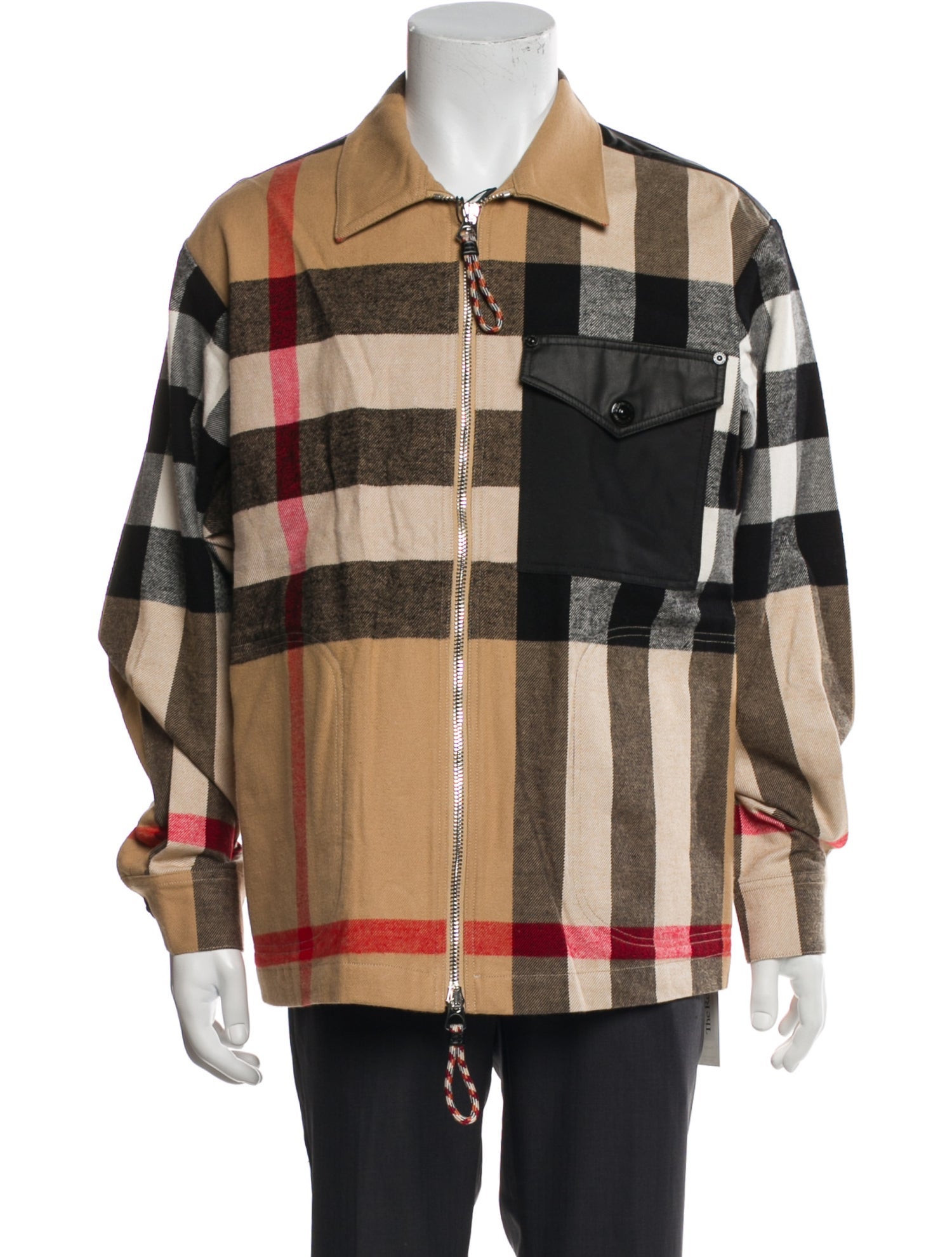Burberry Wool Plaid Print Trucker Jacket w/ Tags