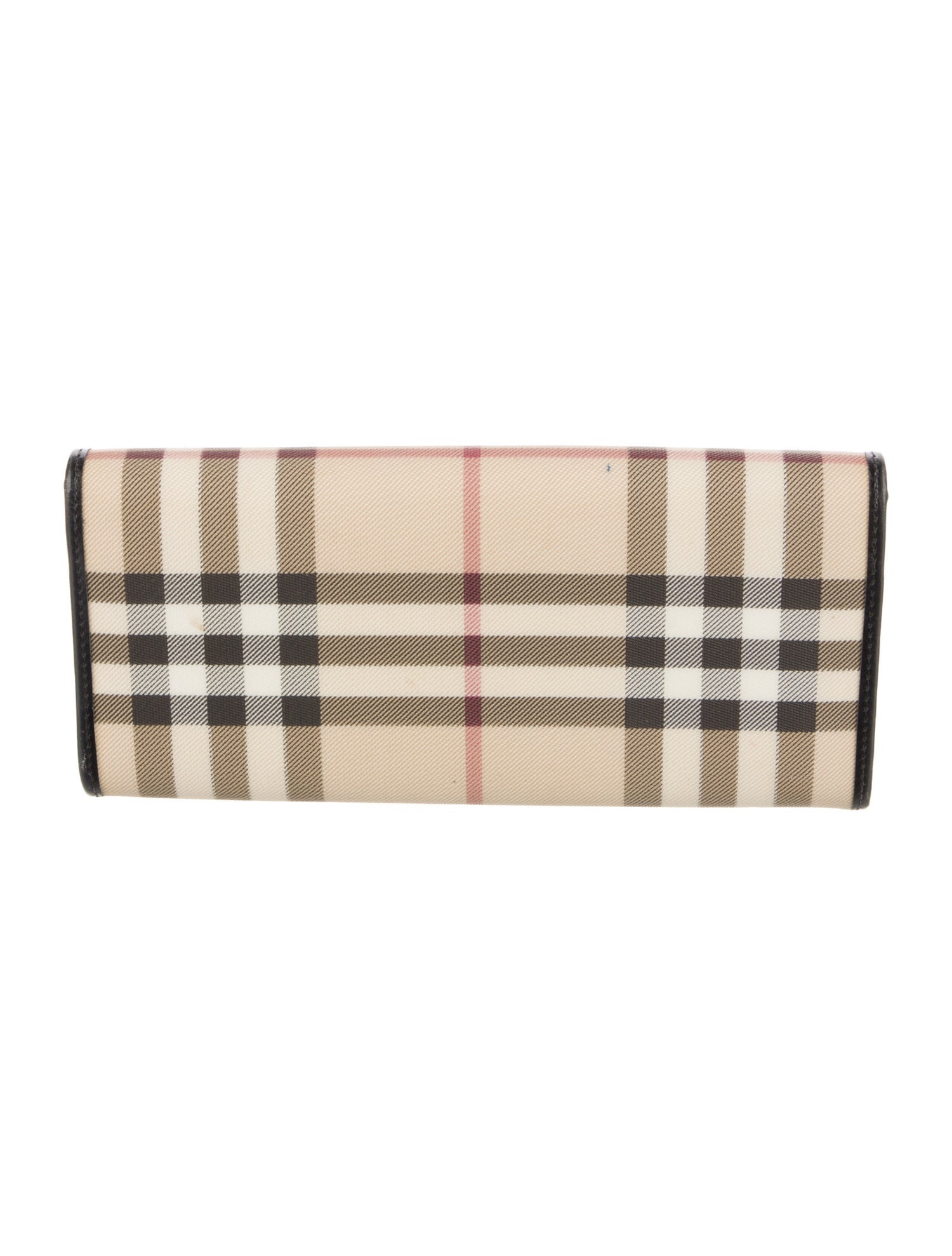 Burberry London Plaid Print Continental Wallet