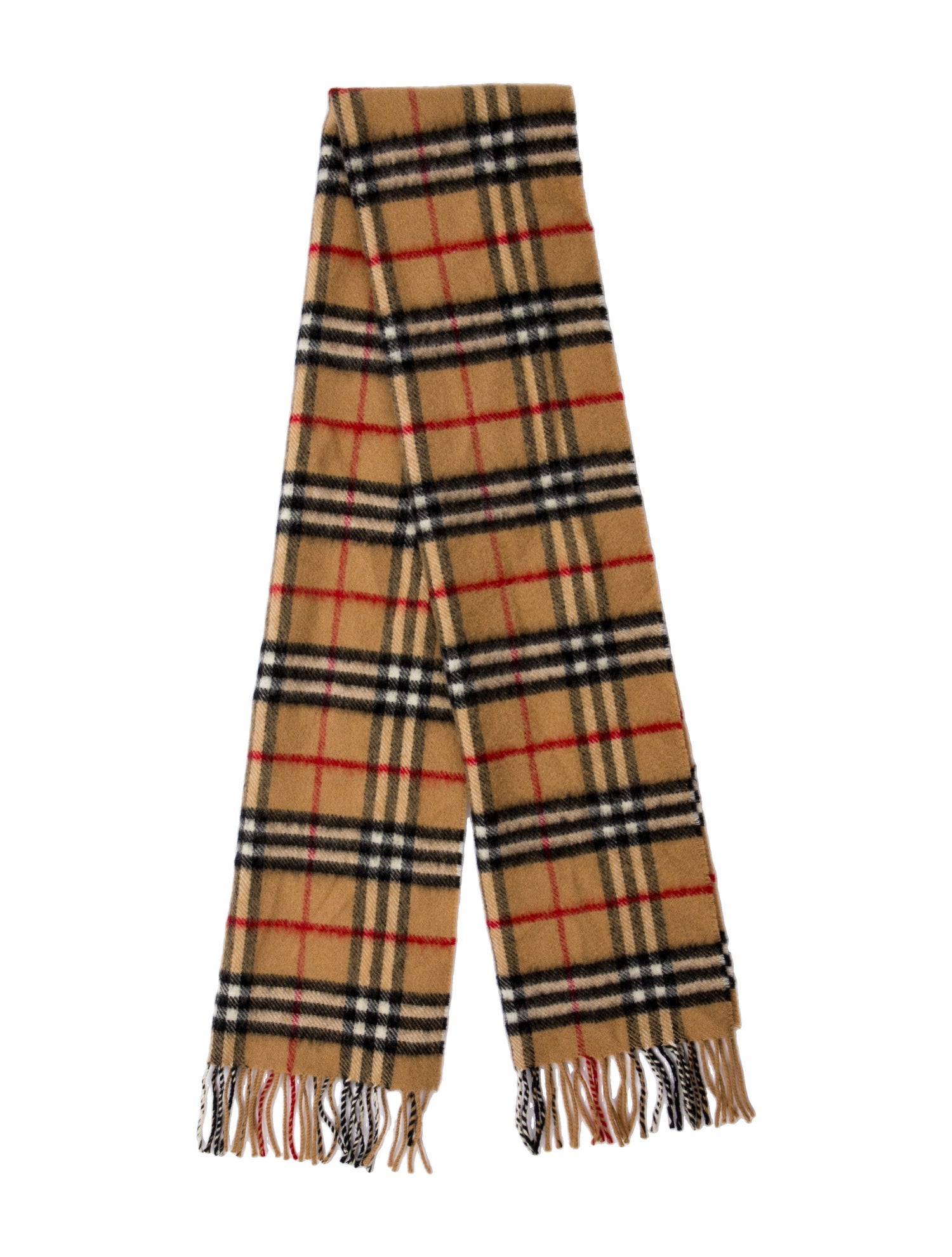 Burberry Lambswool Plaid Print Scarf
