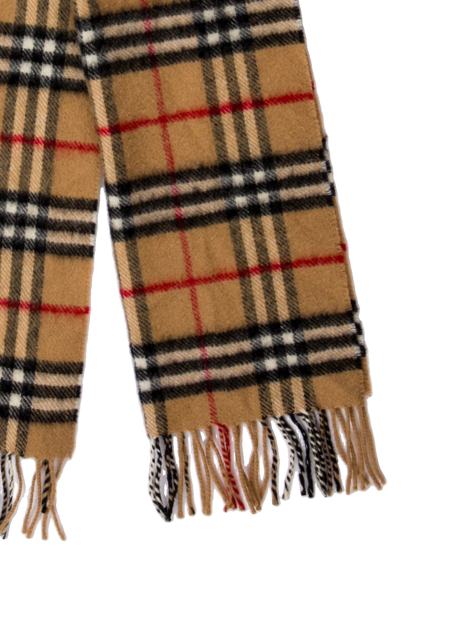 Burberry Lambswool Plaid Print Scarf