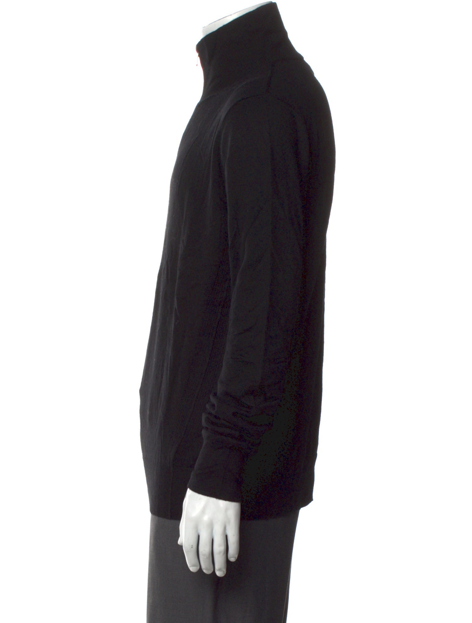 Burberry Merino Wool Mock Neck Polo Sweater