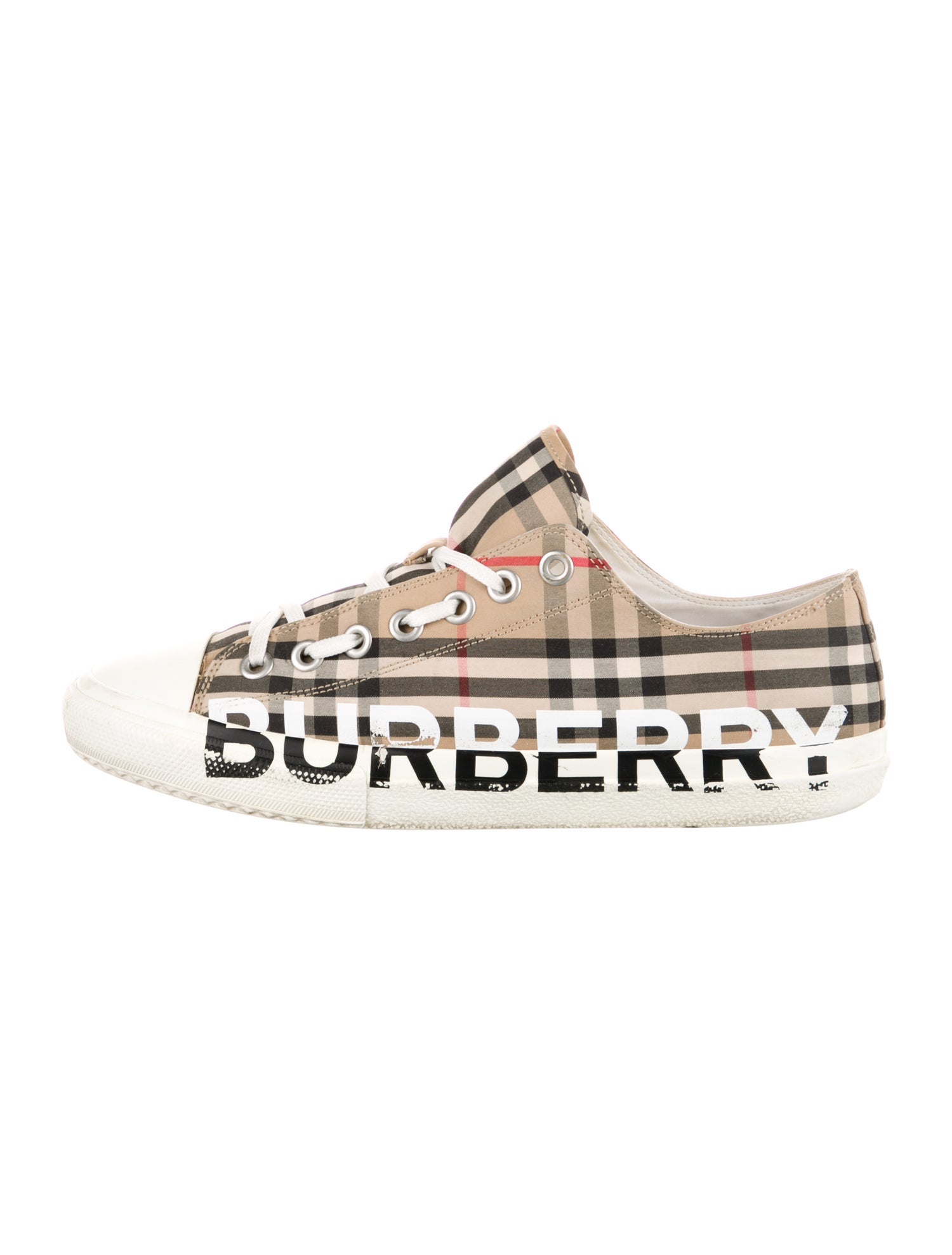 Burberry House Check Pattern Canvas Sneakers