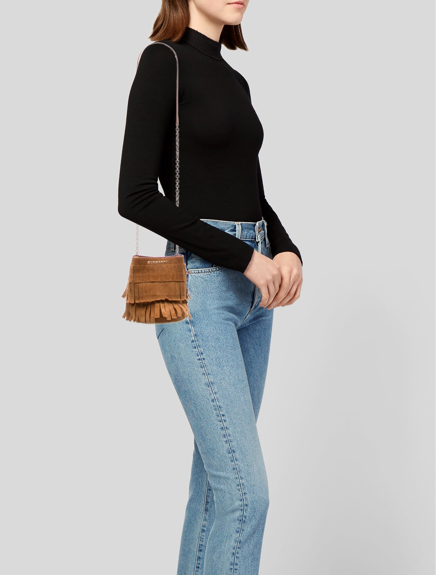 Burberry Suede Shoulder Bag