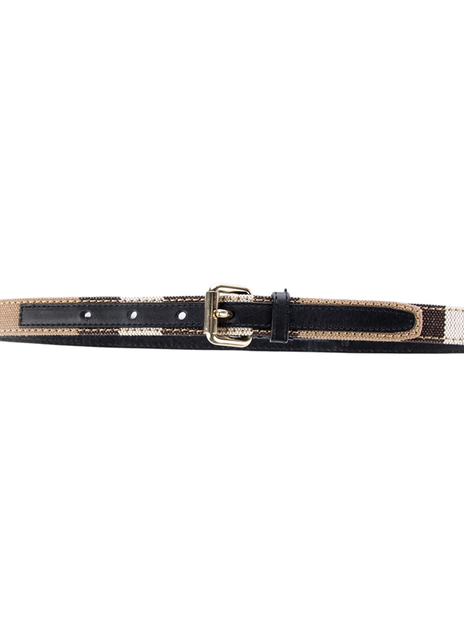Burberry Neutral leather patterned belt