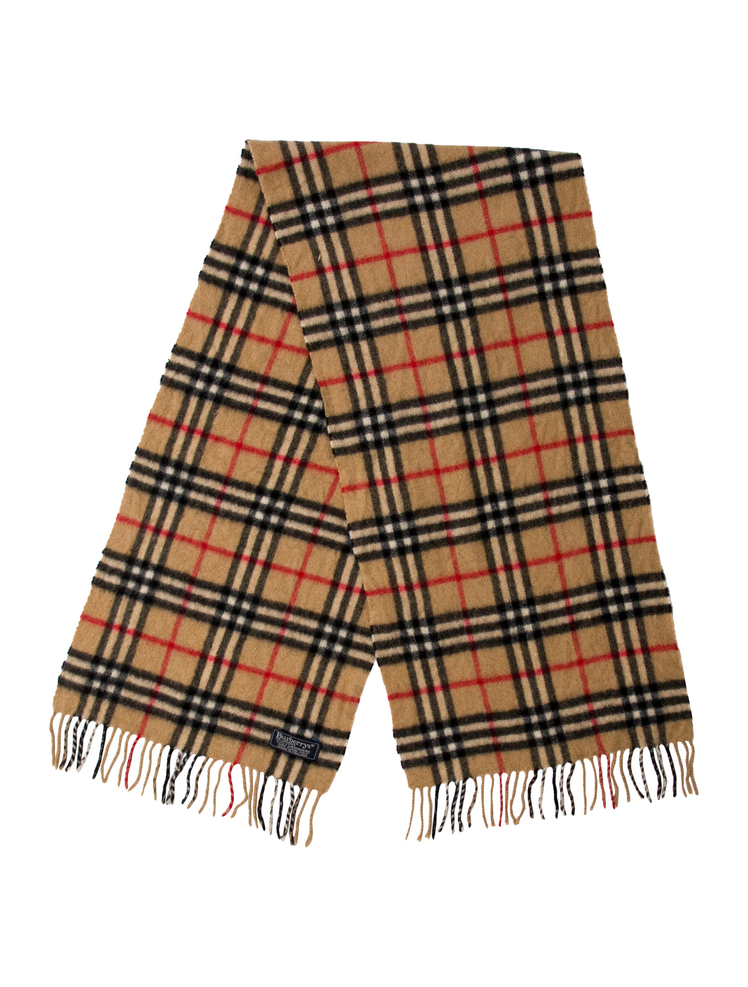 Burberry Cashmere Nova Check Pattern Scarf