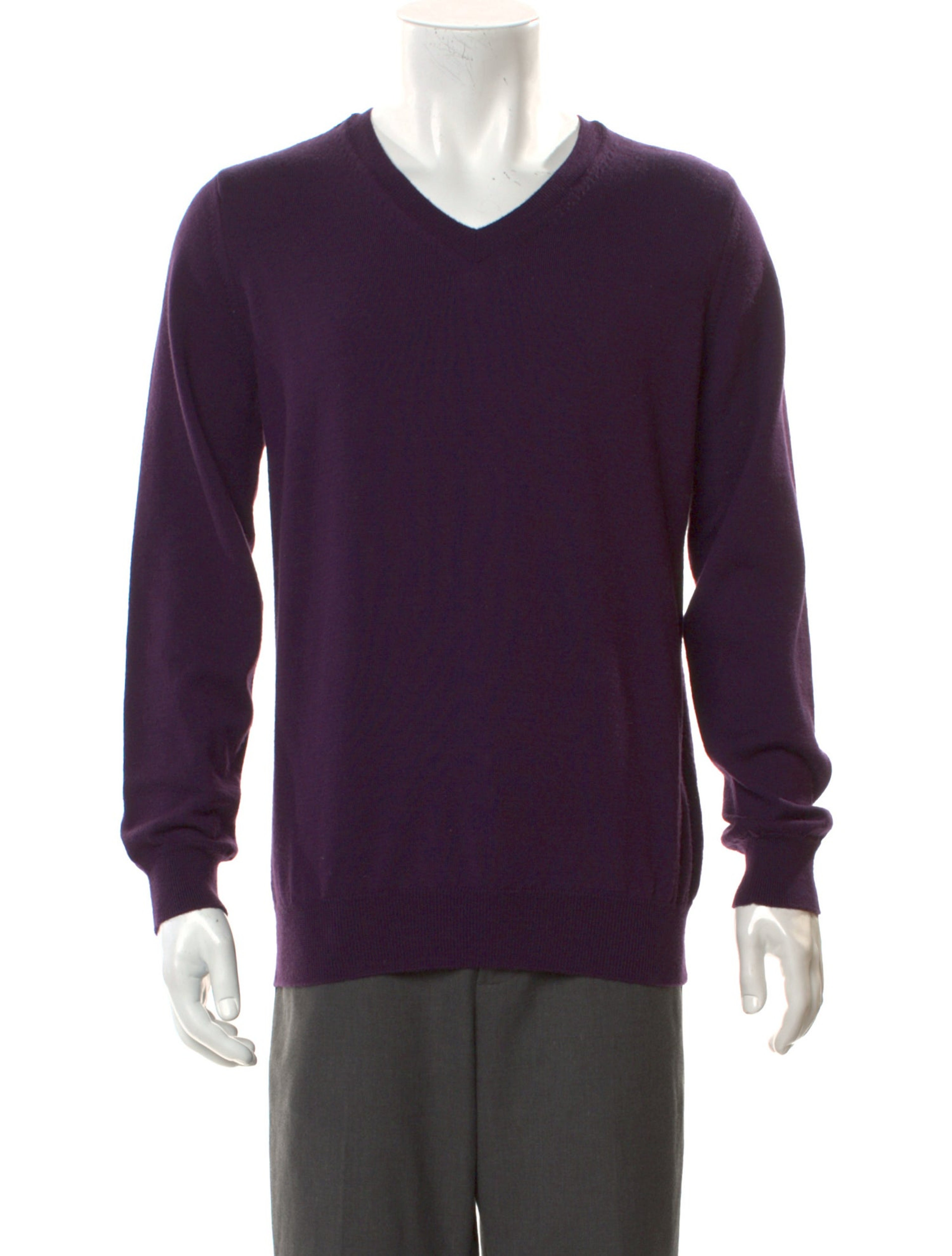 Exploded Check Pattern Merino Wool Pullover