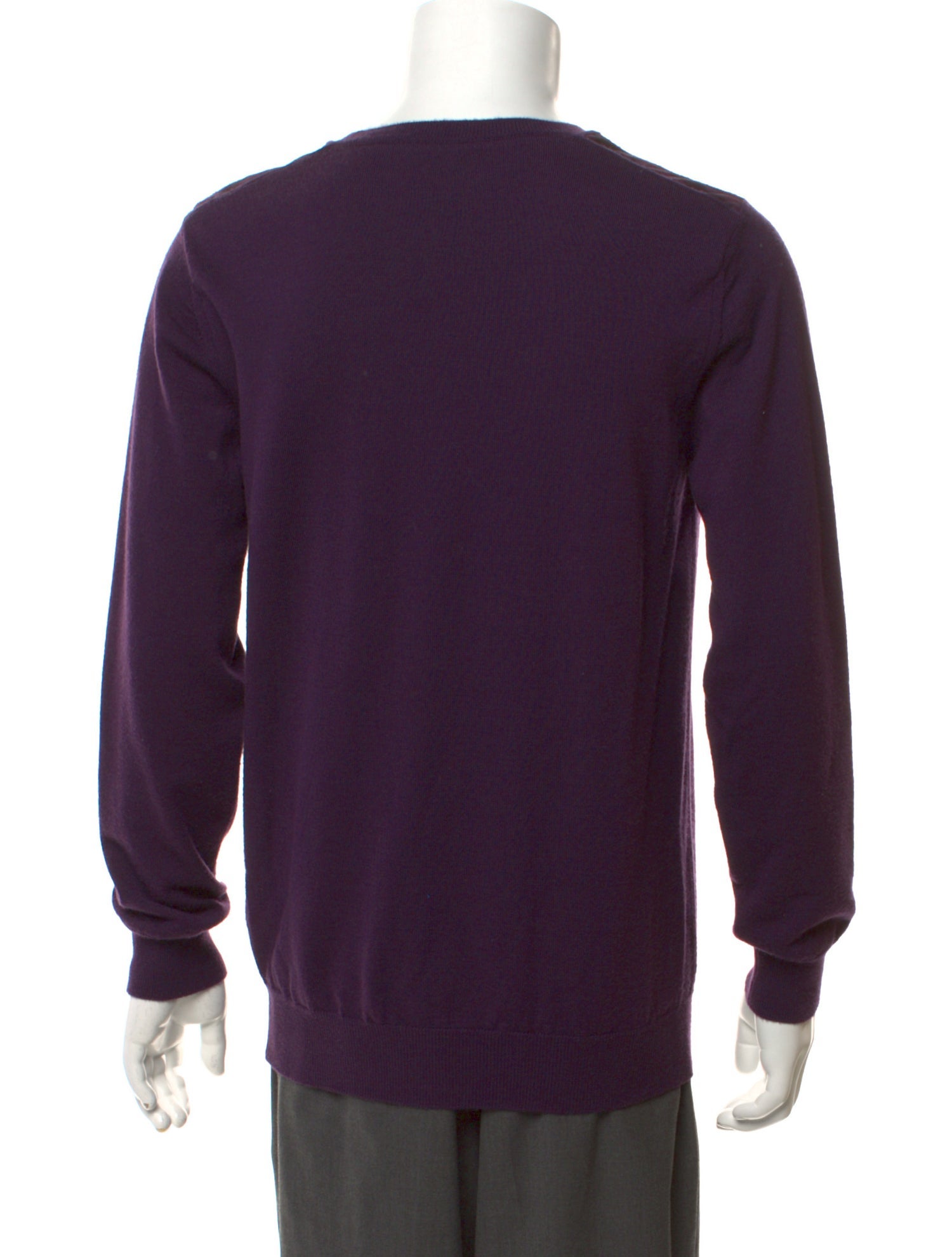 Exploded Check Pattern Merino Wool Pullover