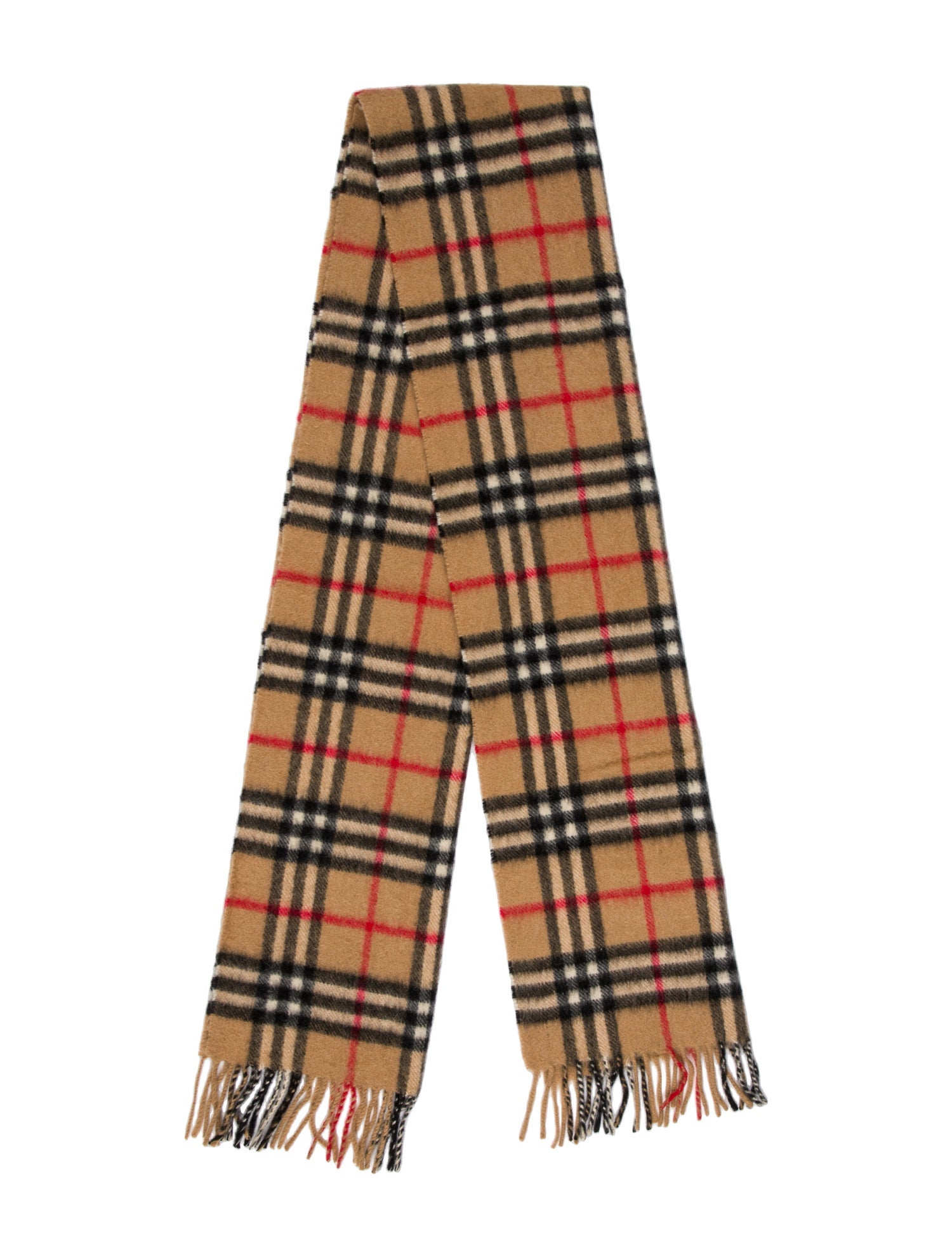 Burberry Cashmere Nova Check Pattern Scarf