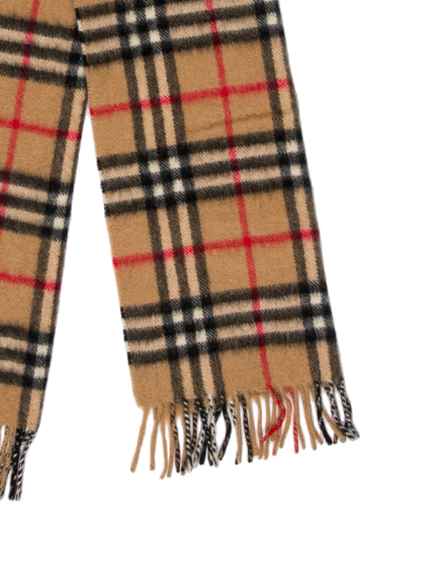 Burberry Cashmere Nova Check Pattern Scarf