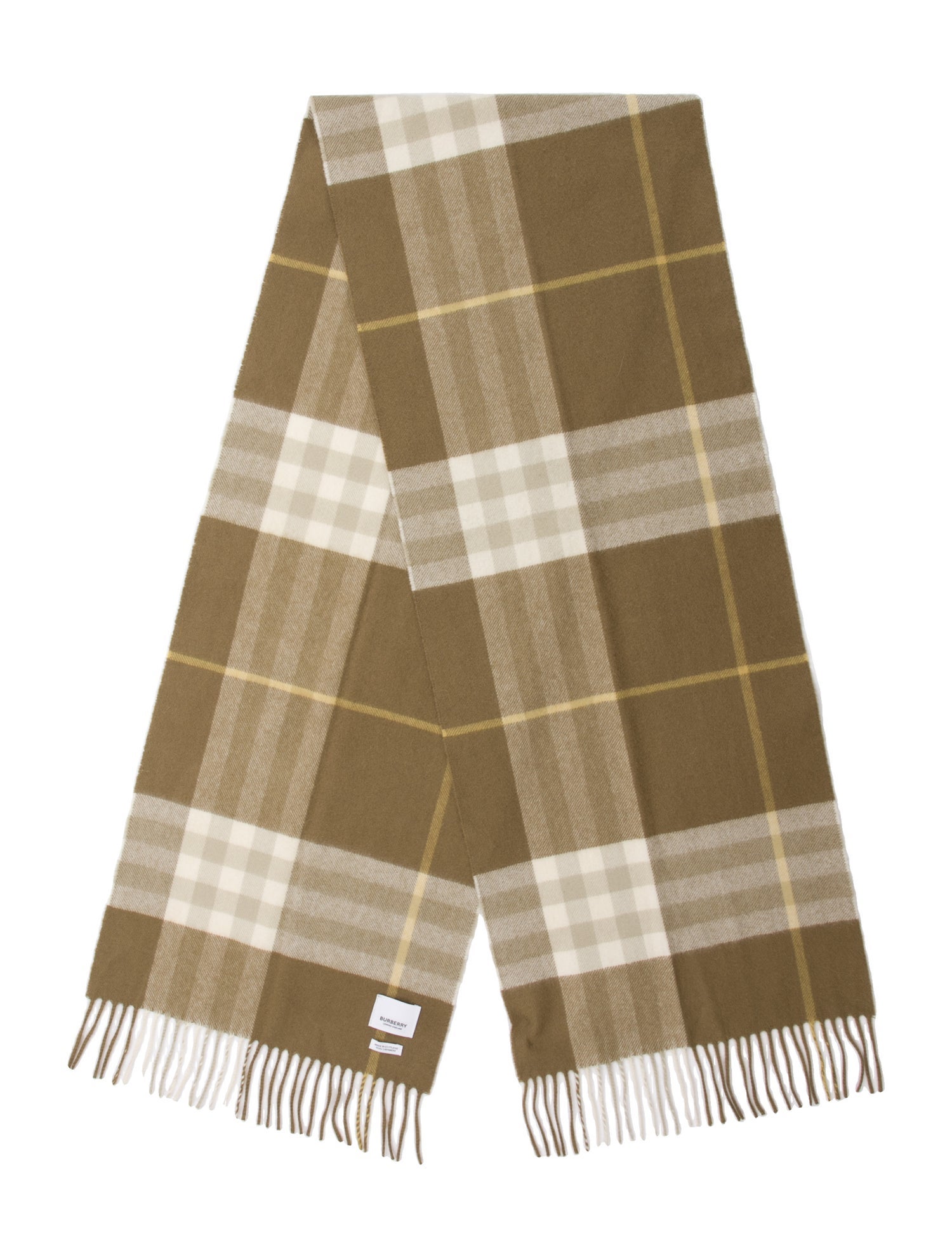 Burberry Cashmere Nova Check Pattern Scarf