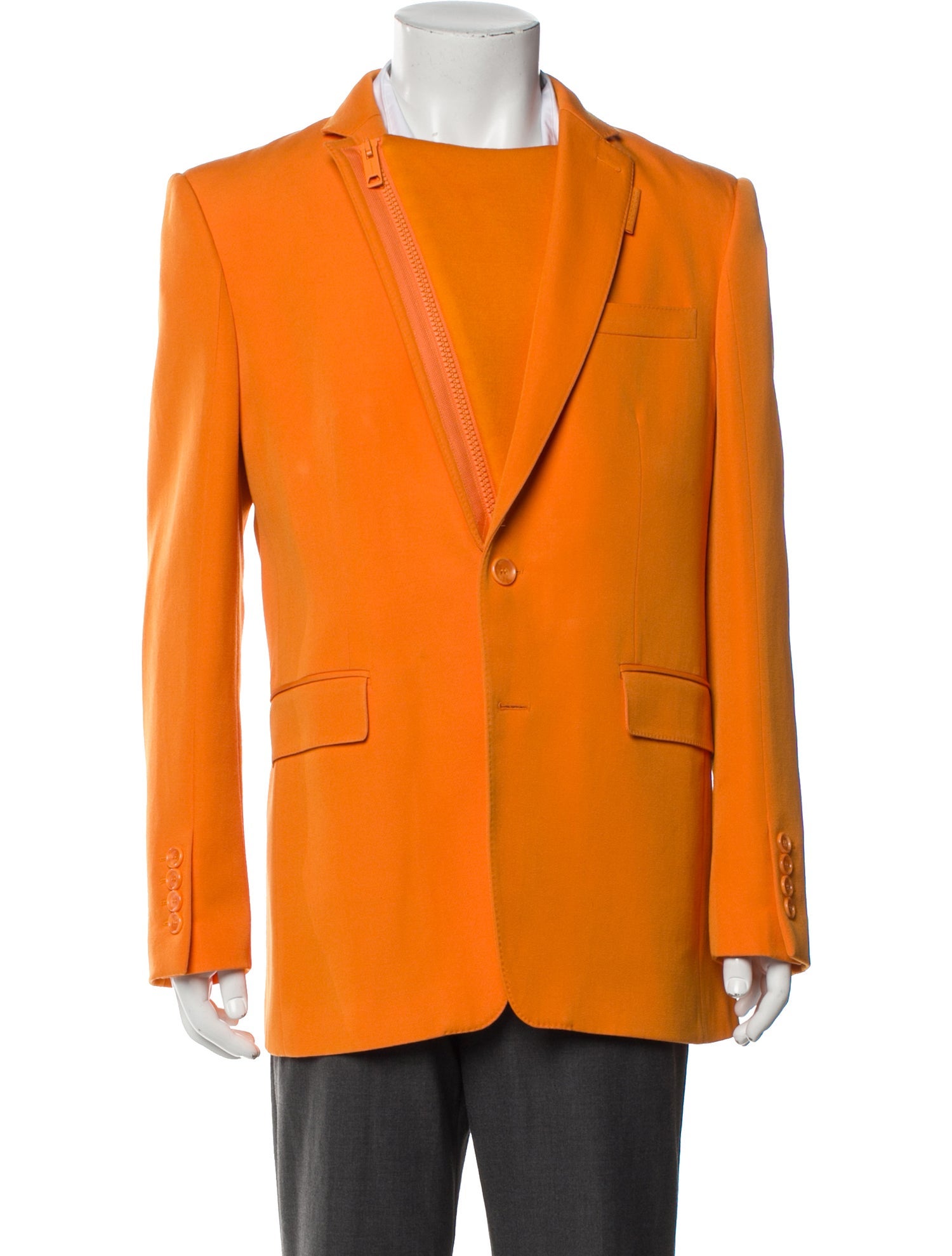 Burberry Orange Wool Blazer