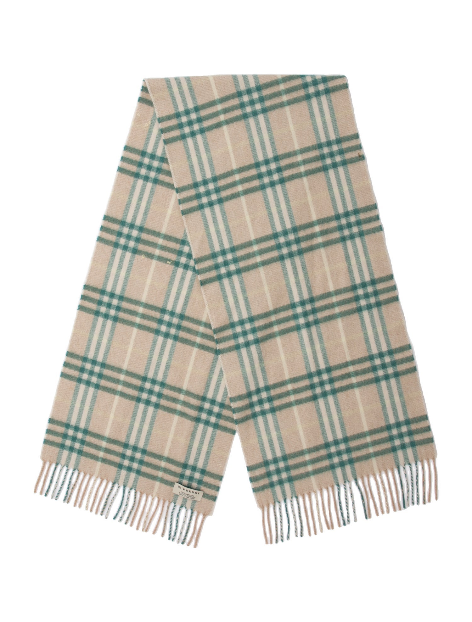 Burberry Cashmere Nova Check Pattern Scarf