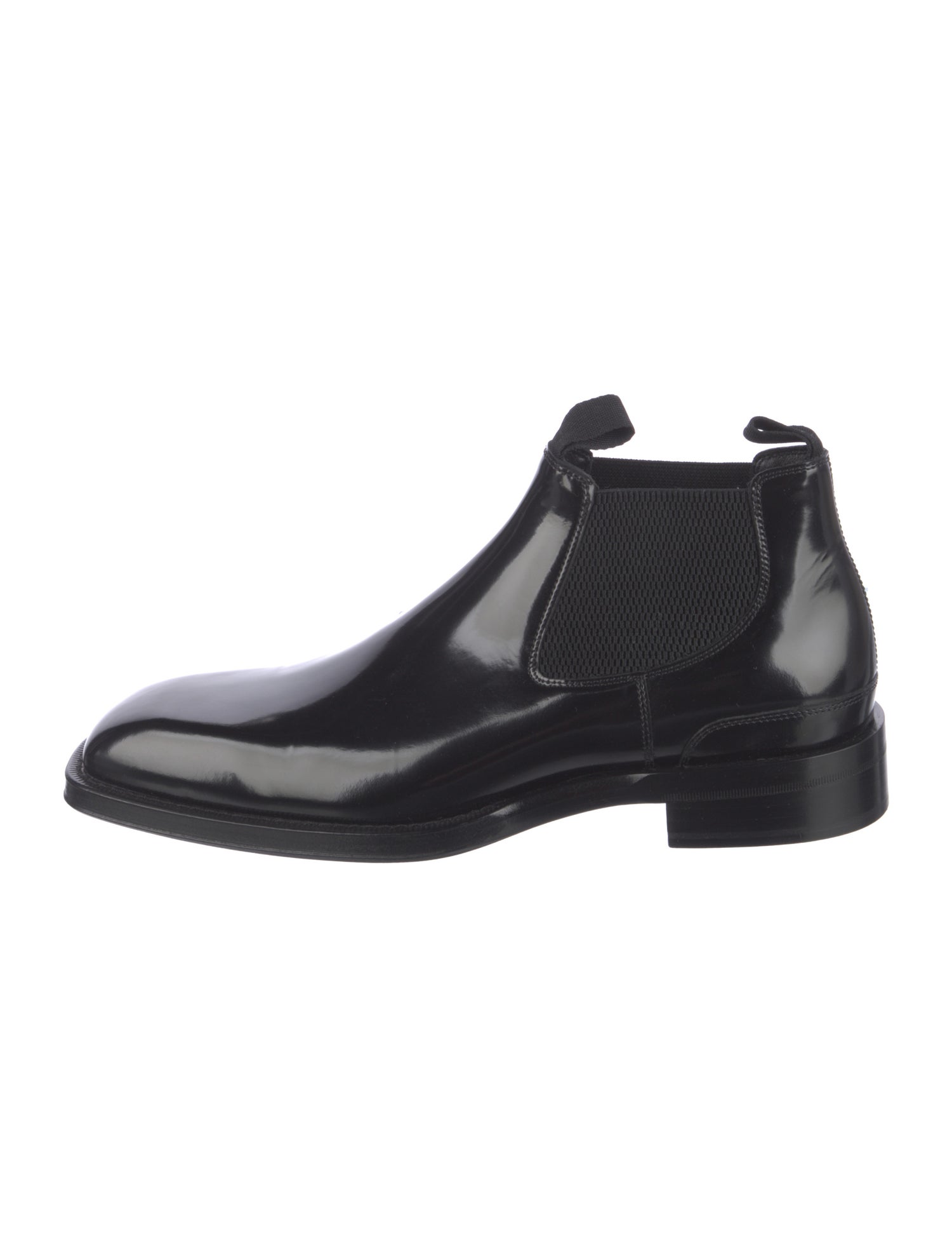 Burberry Patent Leather Chelsea Boots