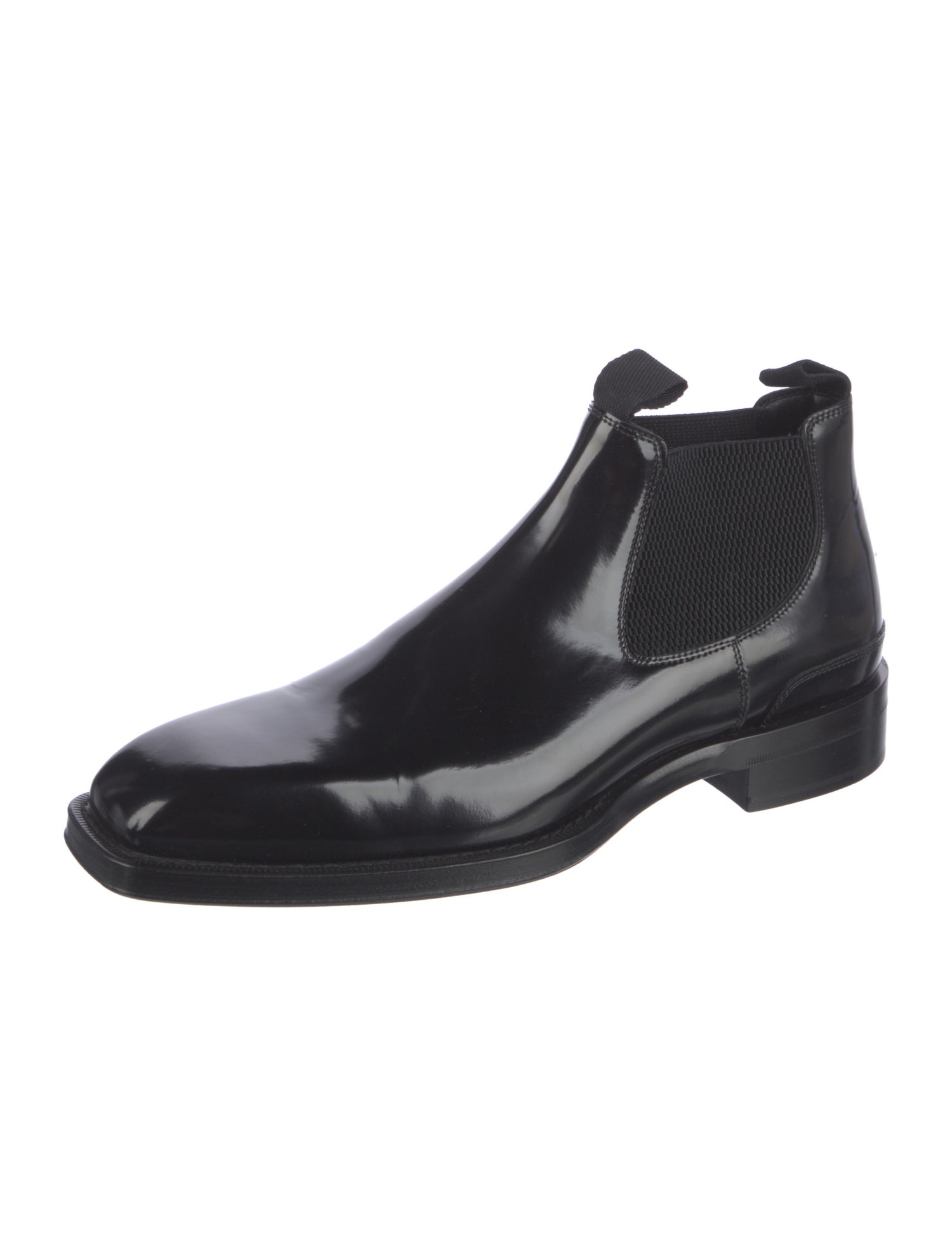 Burberry Patent Leather Chelsea Boots