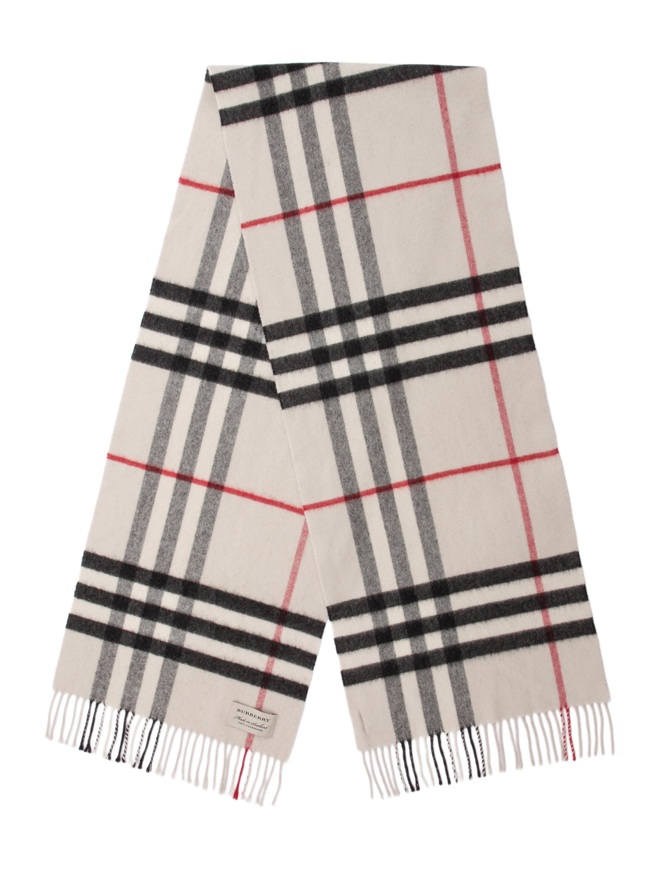 Burberry Cashmere House Check Pattern Scarf