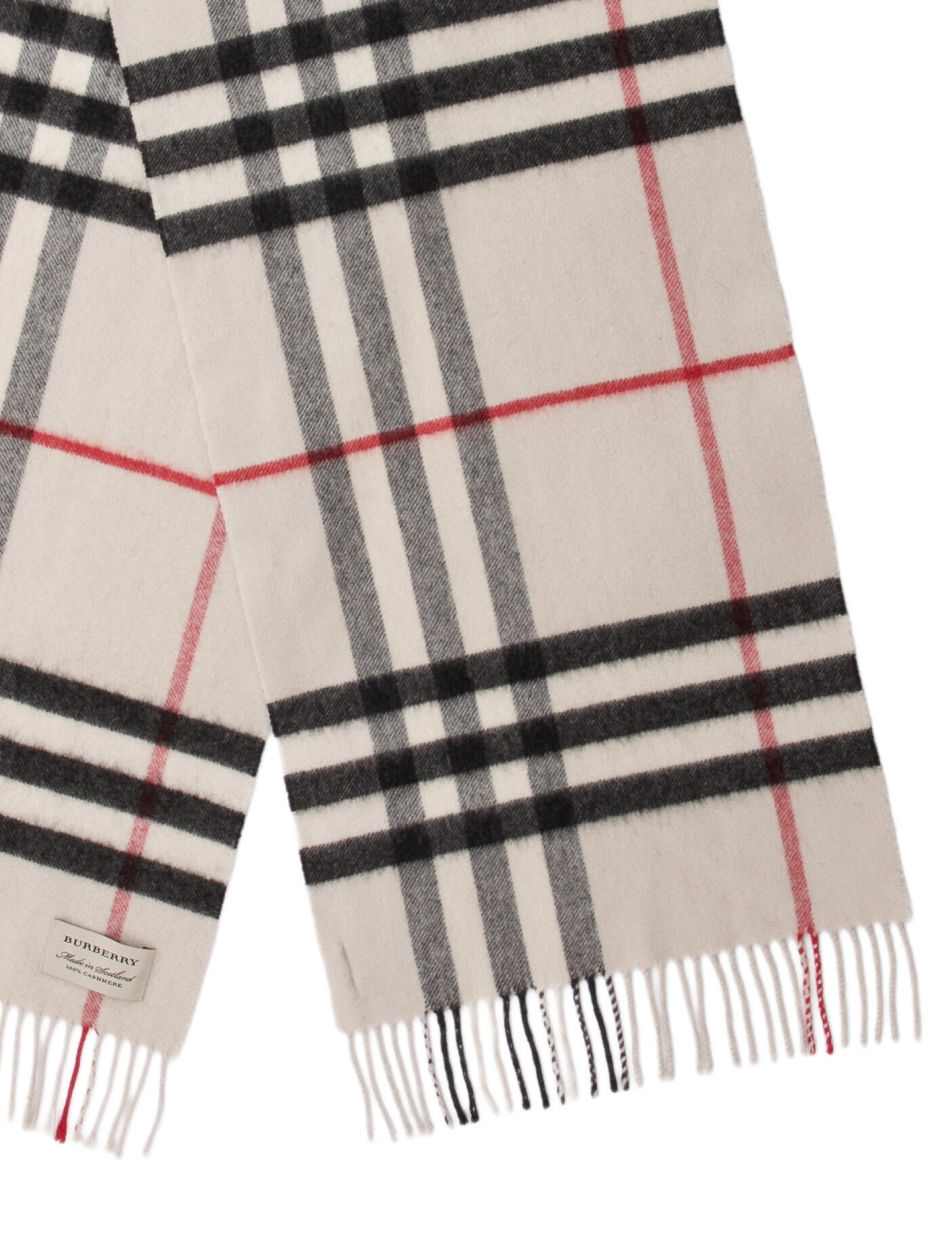 Burberry Cashmere House Check Pattern Scarf