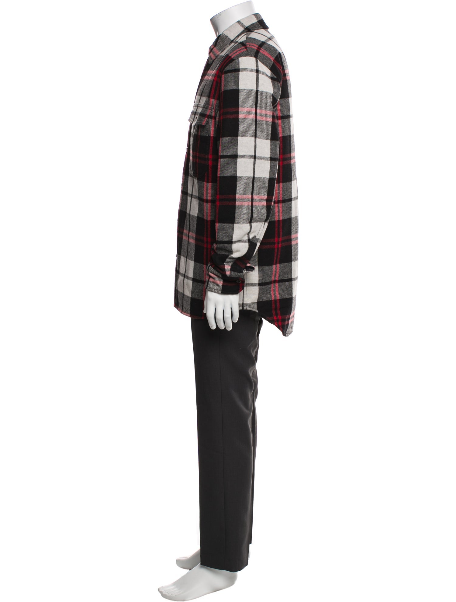 Burberry Plaid Print Overcoat