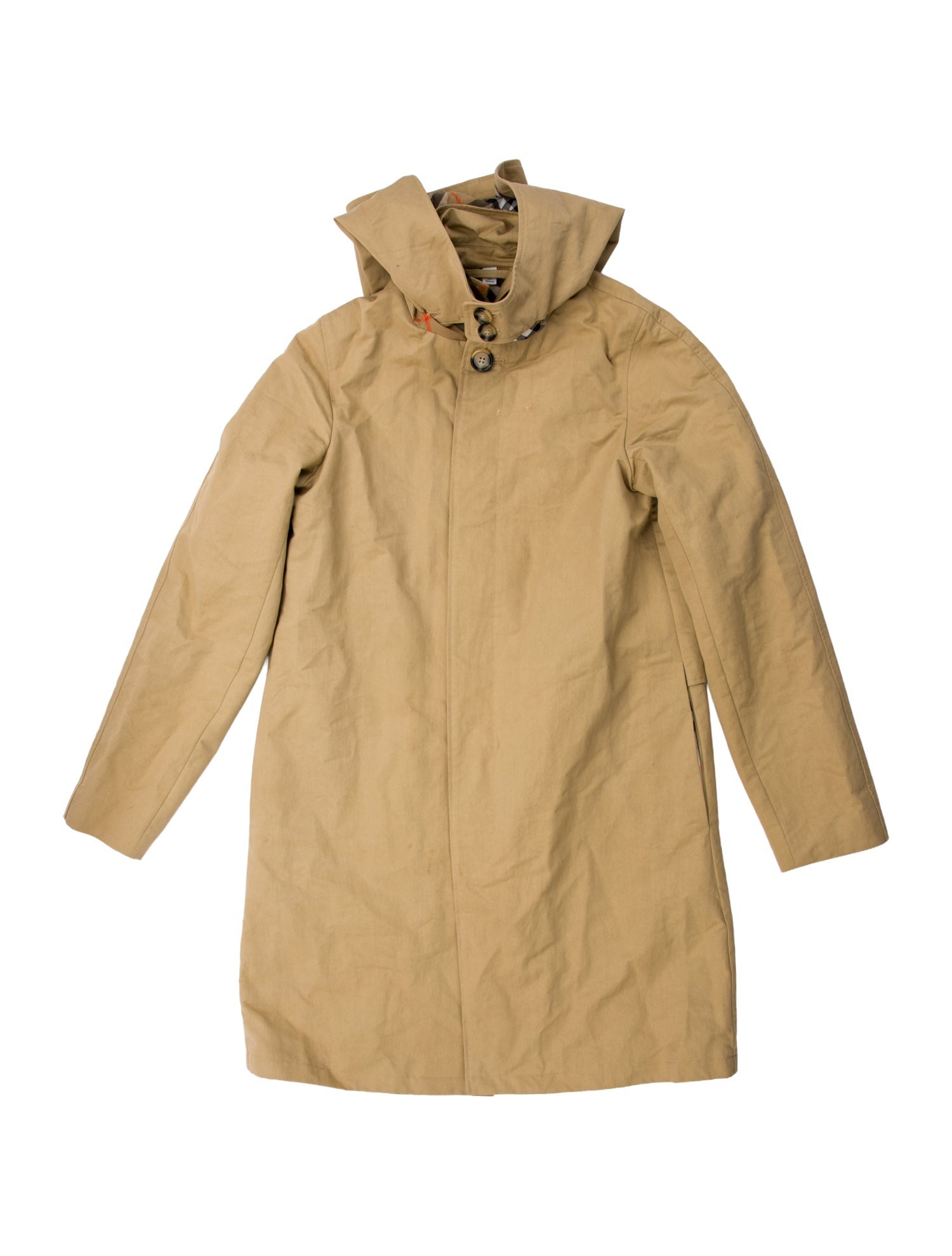 Burberry Neutral button up jacket with hood
