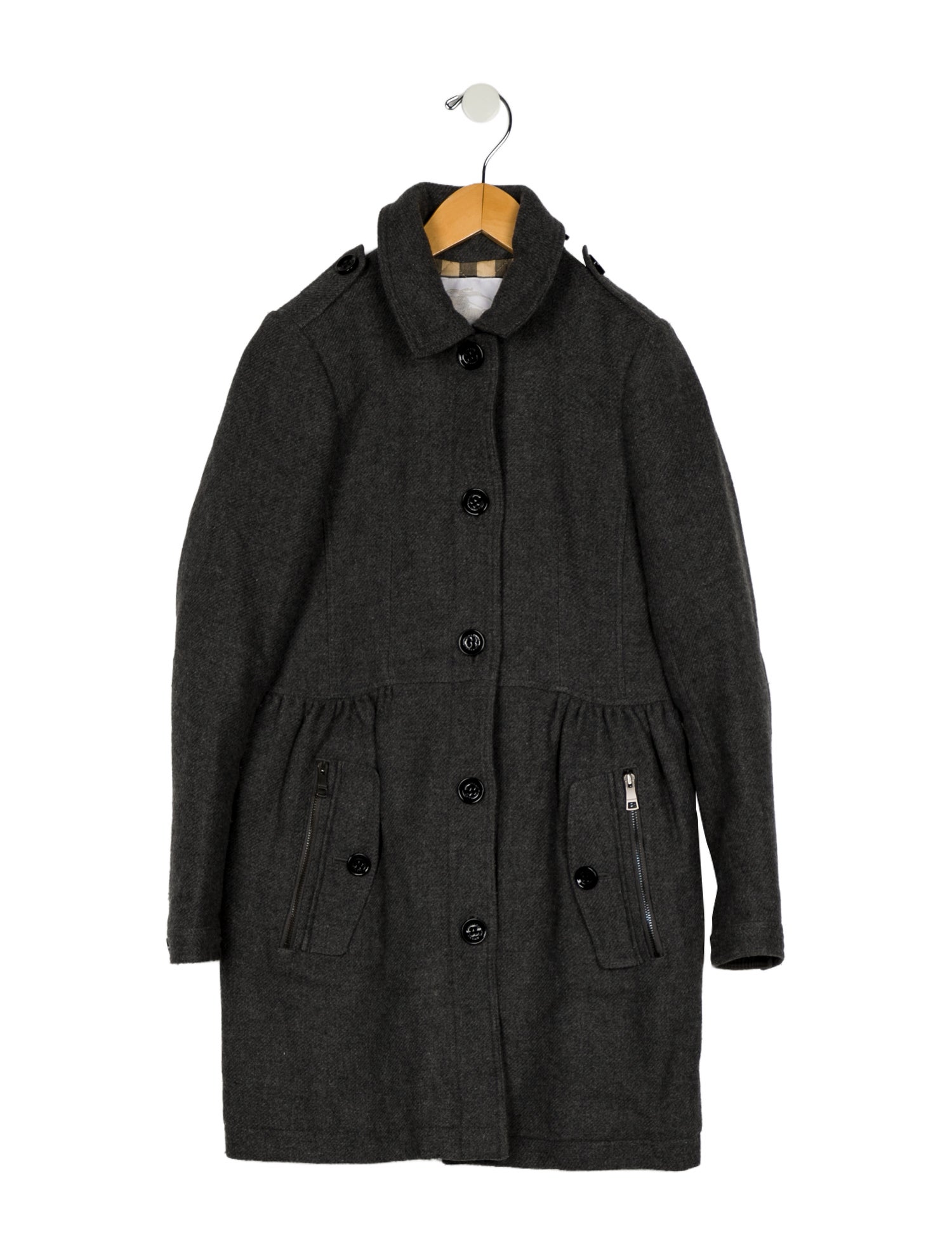 Burberry Grey wool Trench Coat