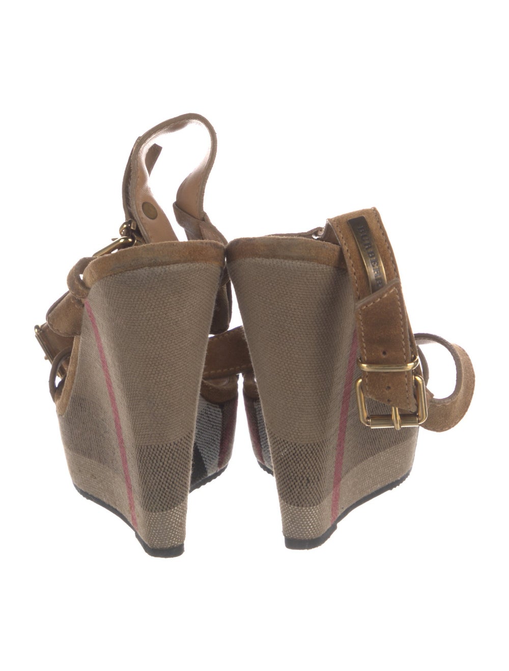 Burberry Exploded Check Pattern Canvas Gladiator … - image 4