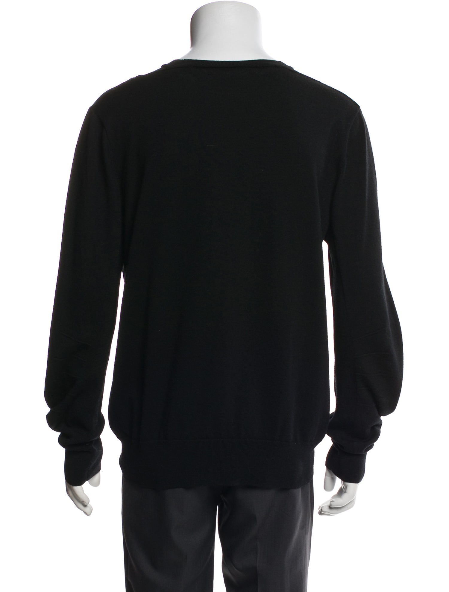 Exploded Check Pattern Merino Wool Pullover