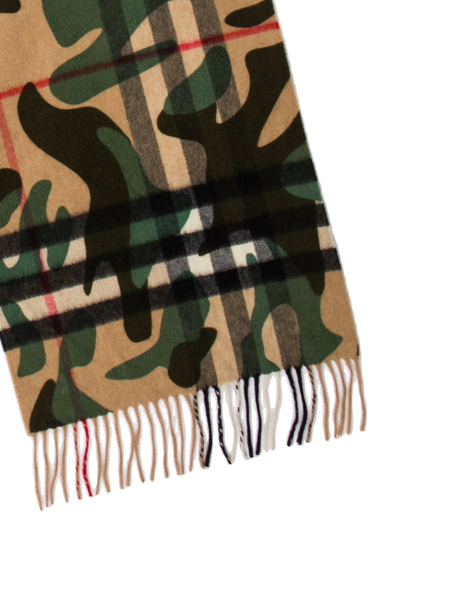 Burberry Camo Print Cashmere Scarf