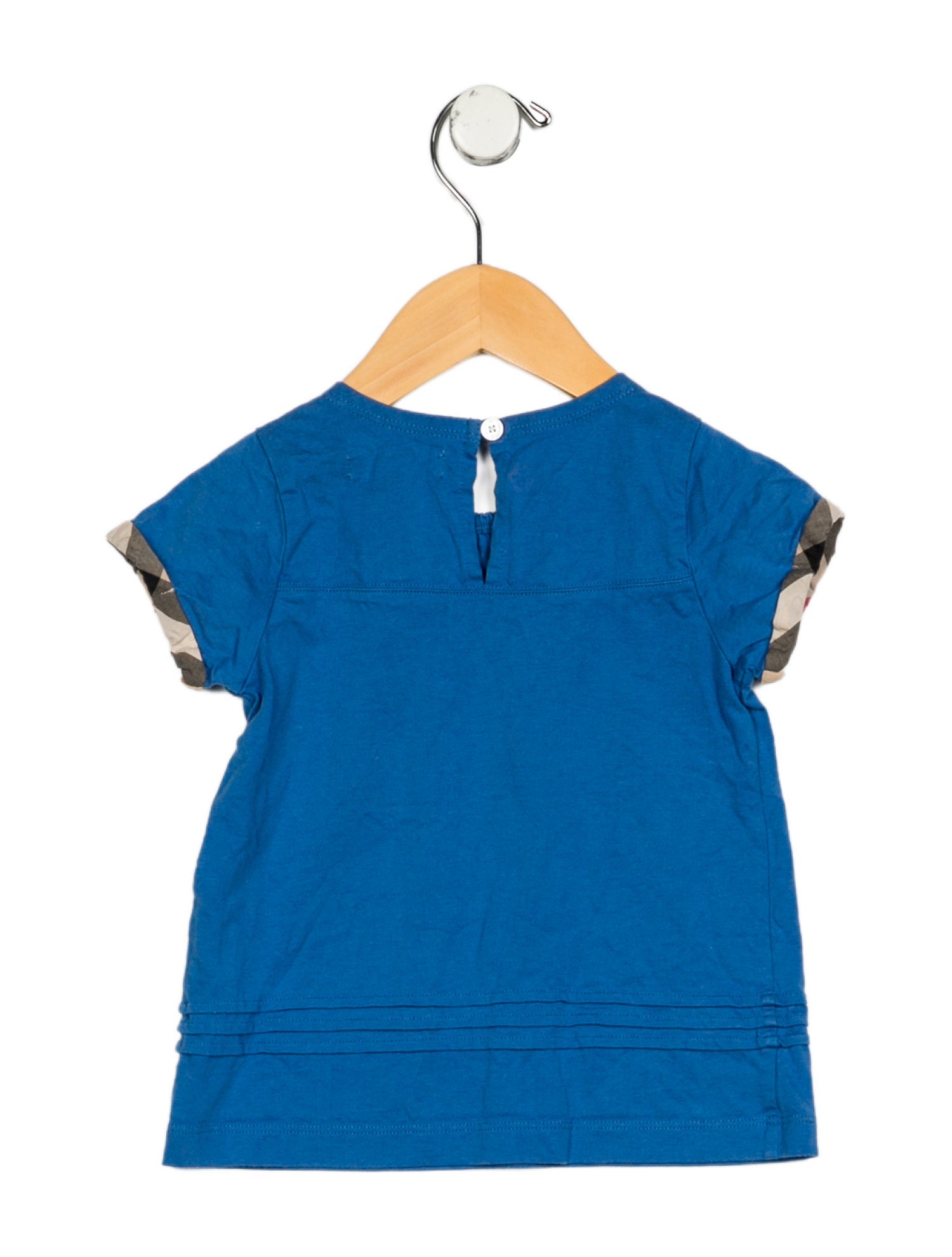 Burberry Toddler Girls' House Check Trim Short Sleeve Shirt