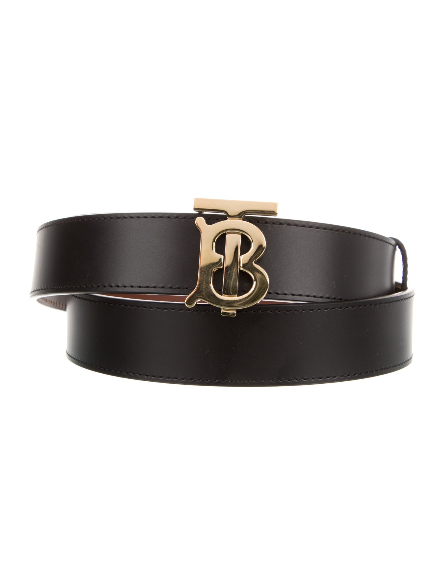Burberry TB Monogram Leather Waist Belt