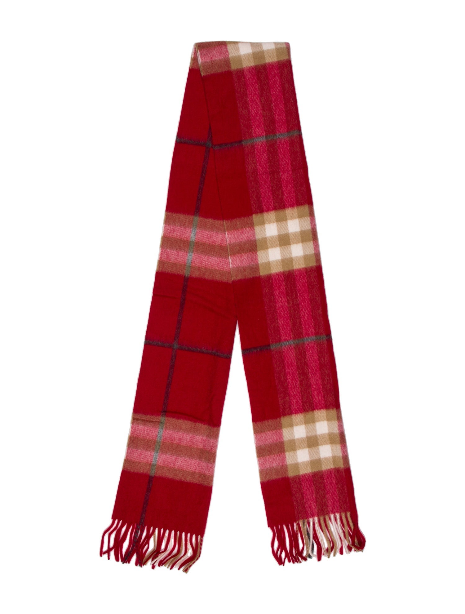 Burberry Cashmere Nova Check Pattern Scarf w/ Tags