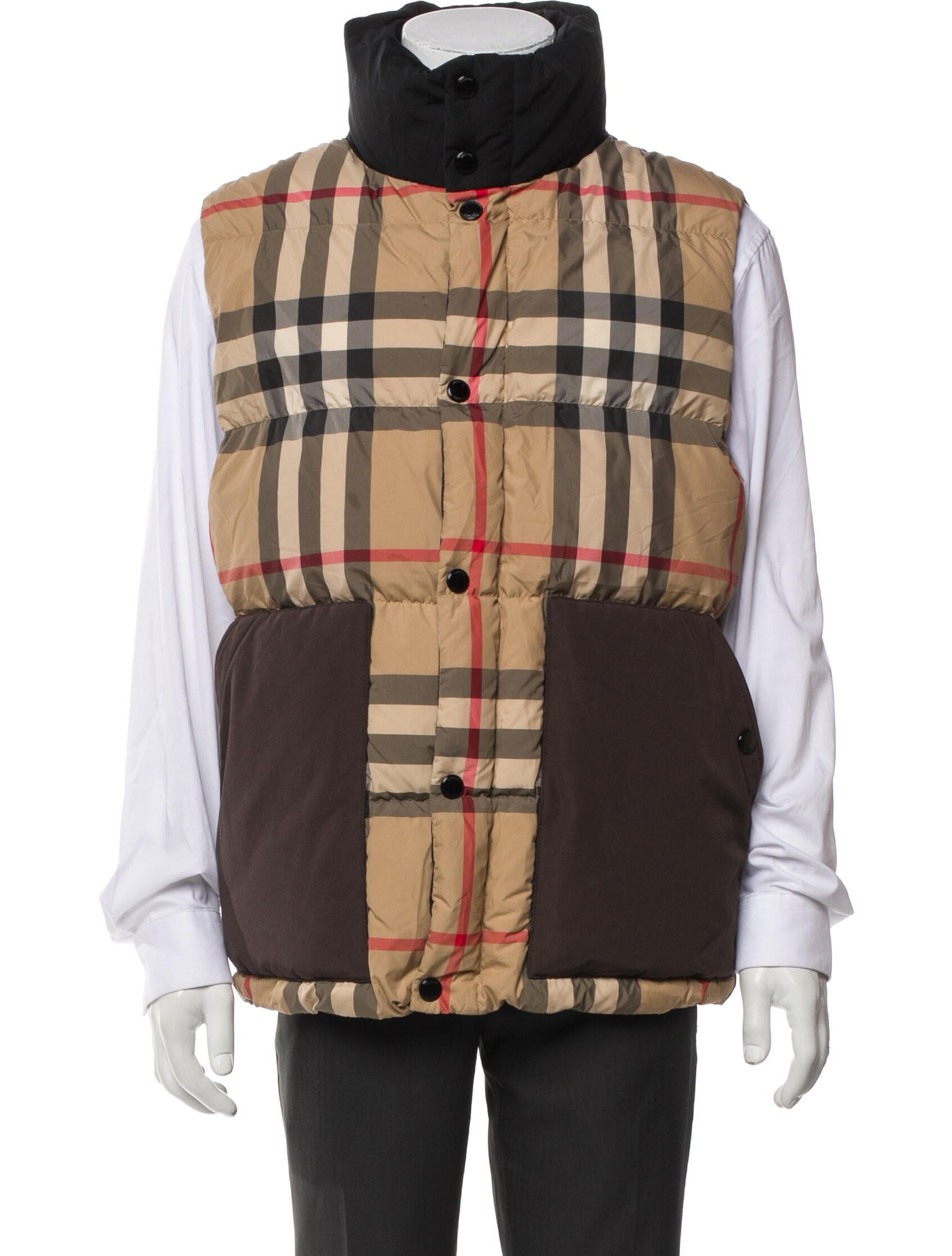 Burberry Plaid Print Vest