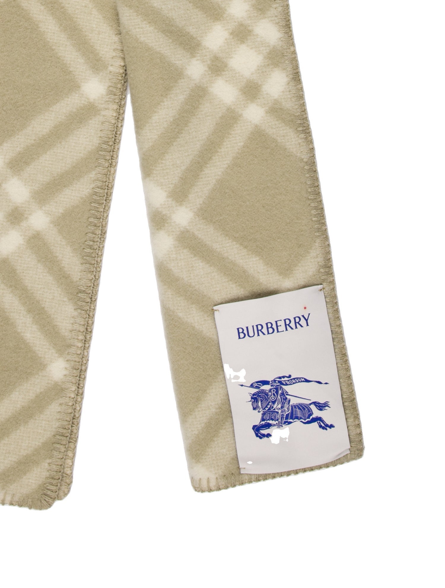 Burberry Wool Plaid Print Scarf