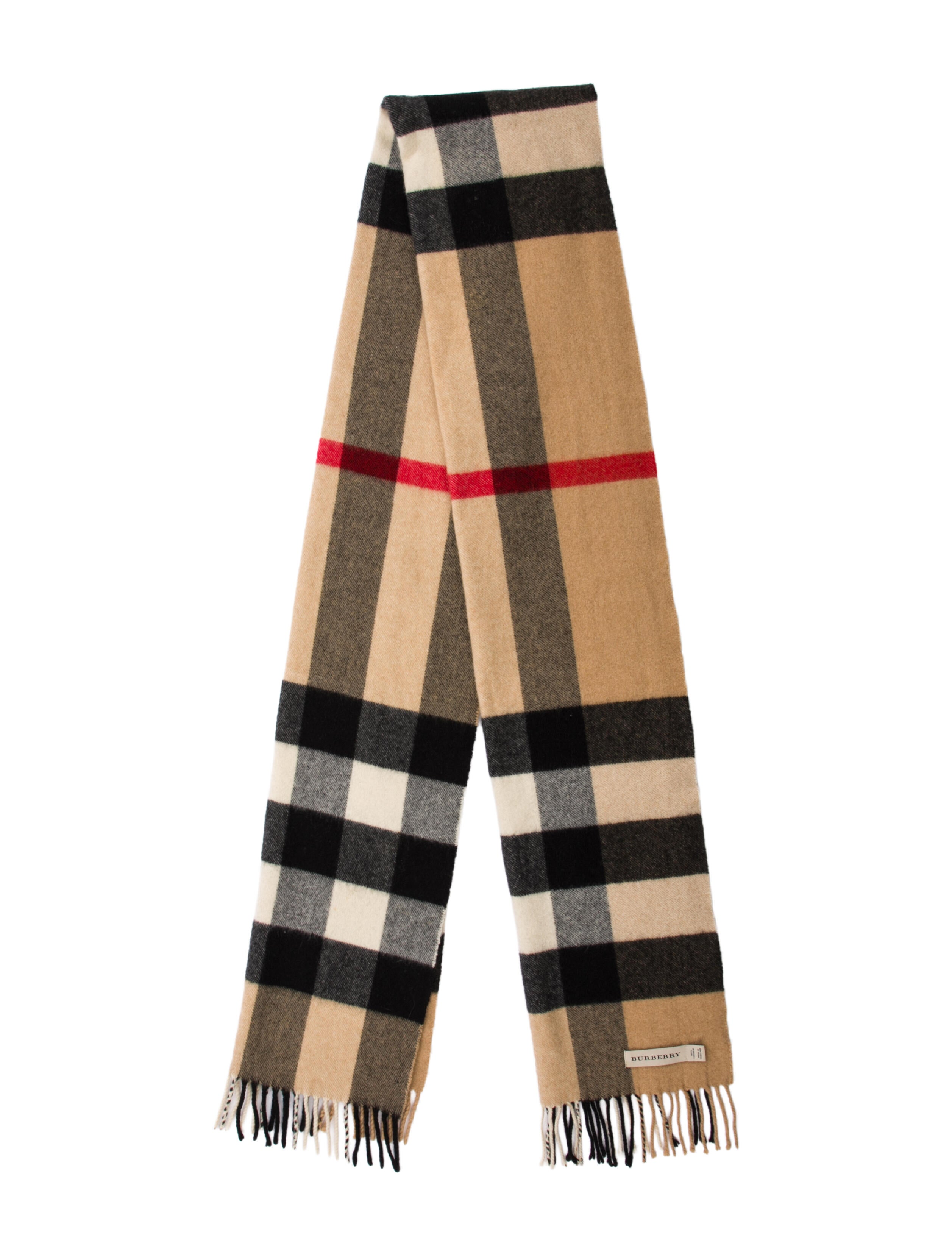 Burberry Cashmere Nova Check Pattern Scarf