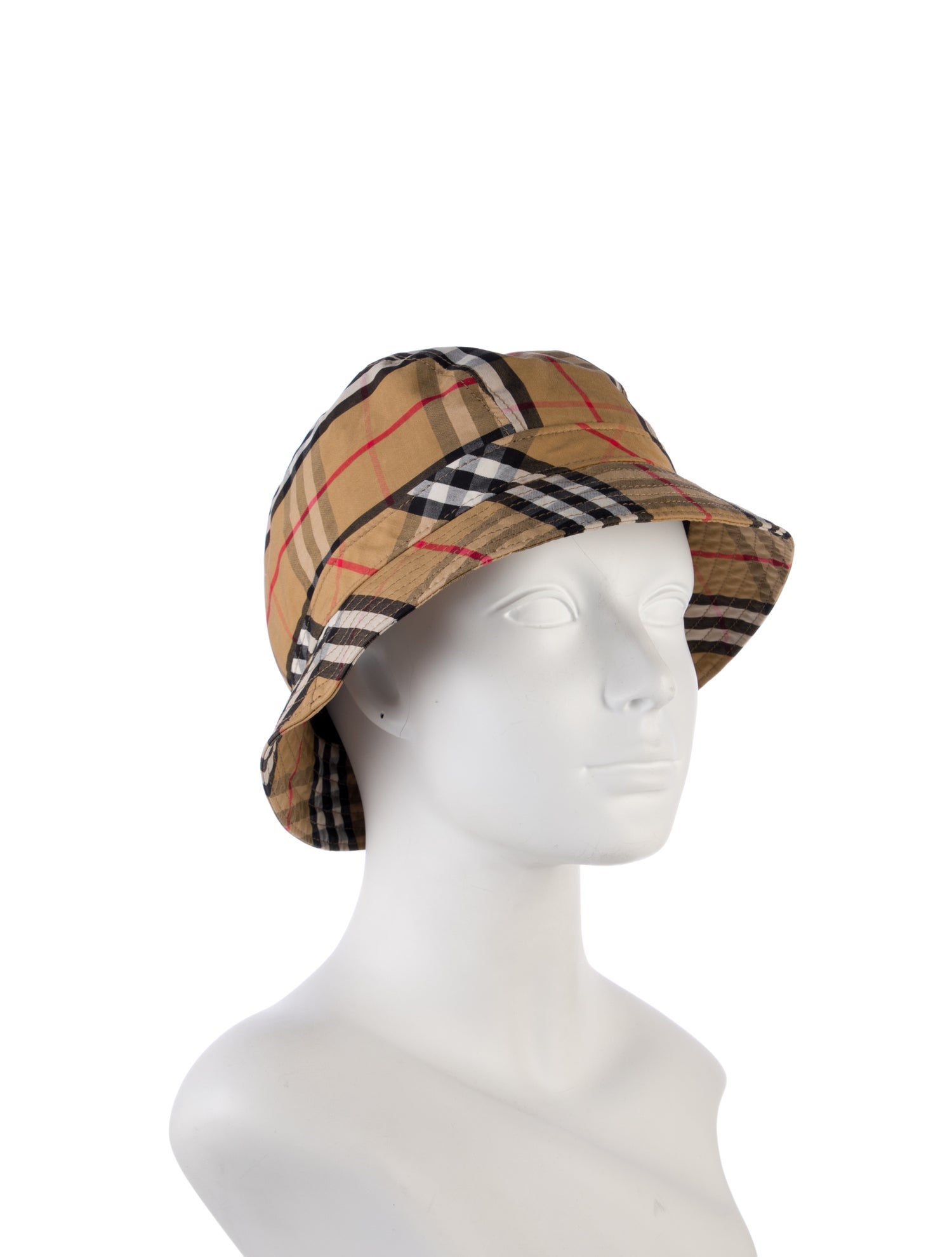 Check Canvas Bucket Hat