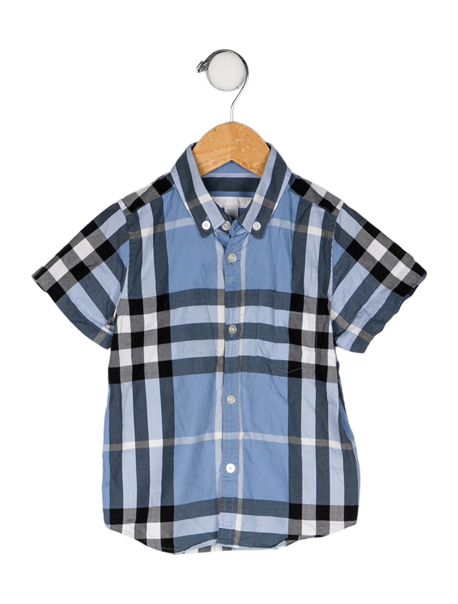 Burberry Toddler Boys' Nova Check Pattern Short Sleeve Button Down Shirt