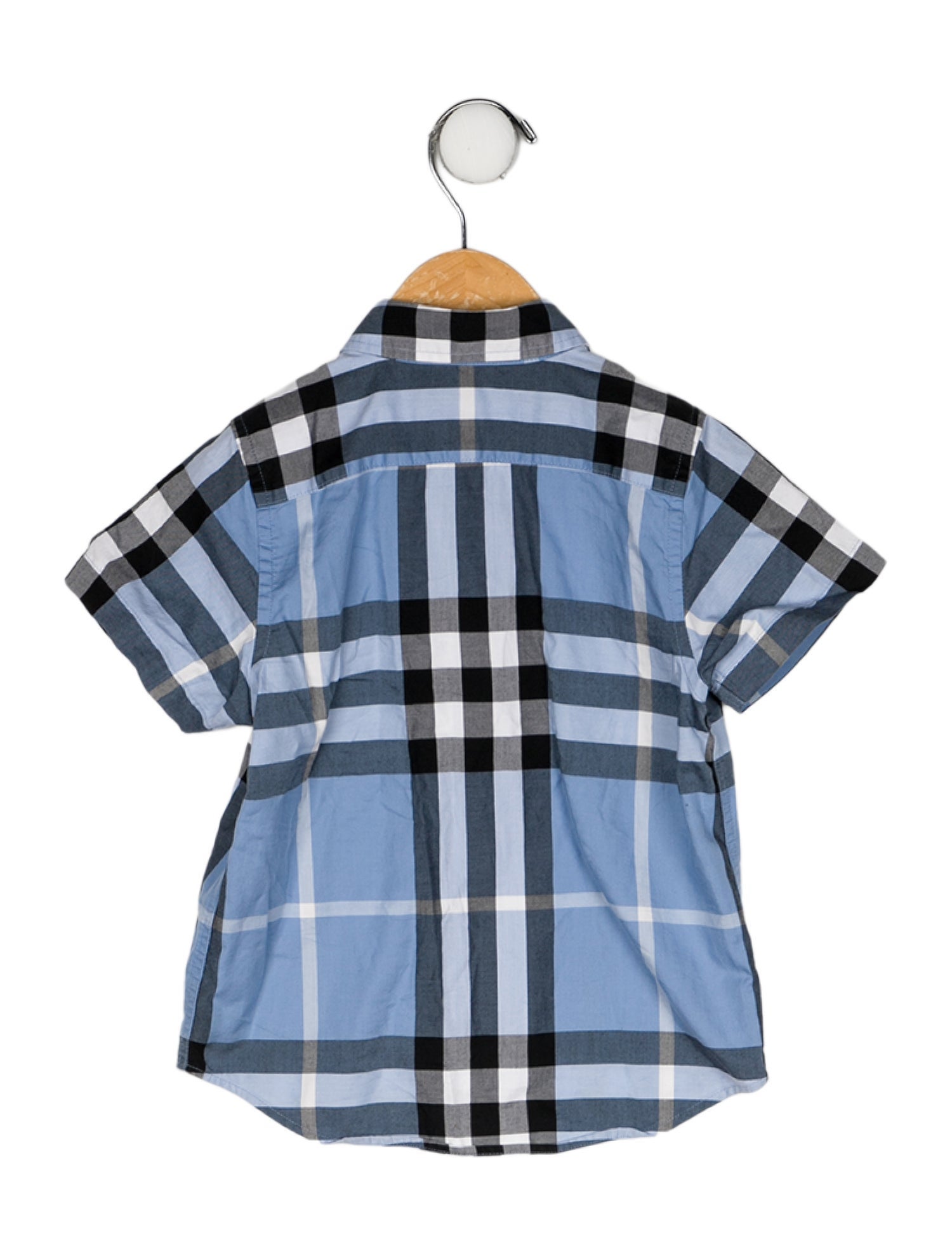 Burberry Toddler Boys' Nova Check Pattern Short Sleeve Button Down Shirt