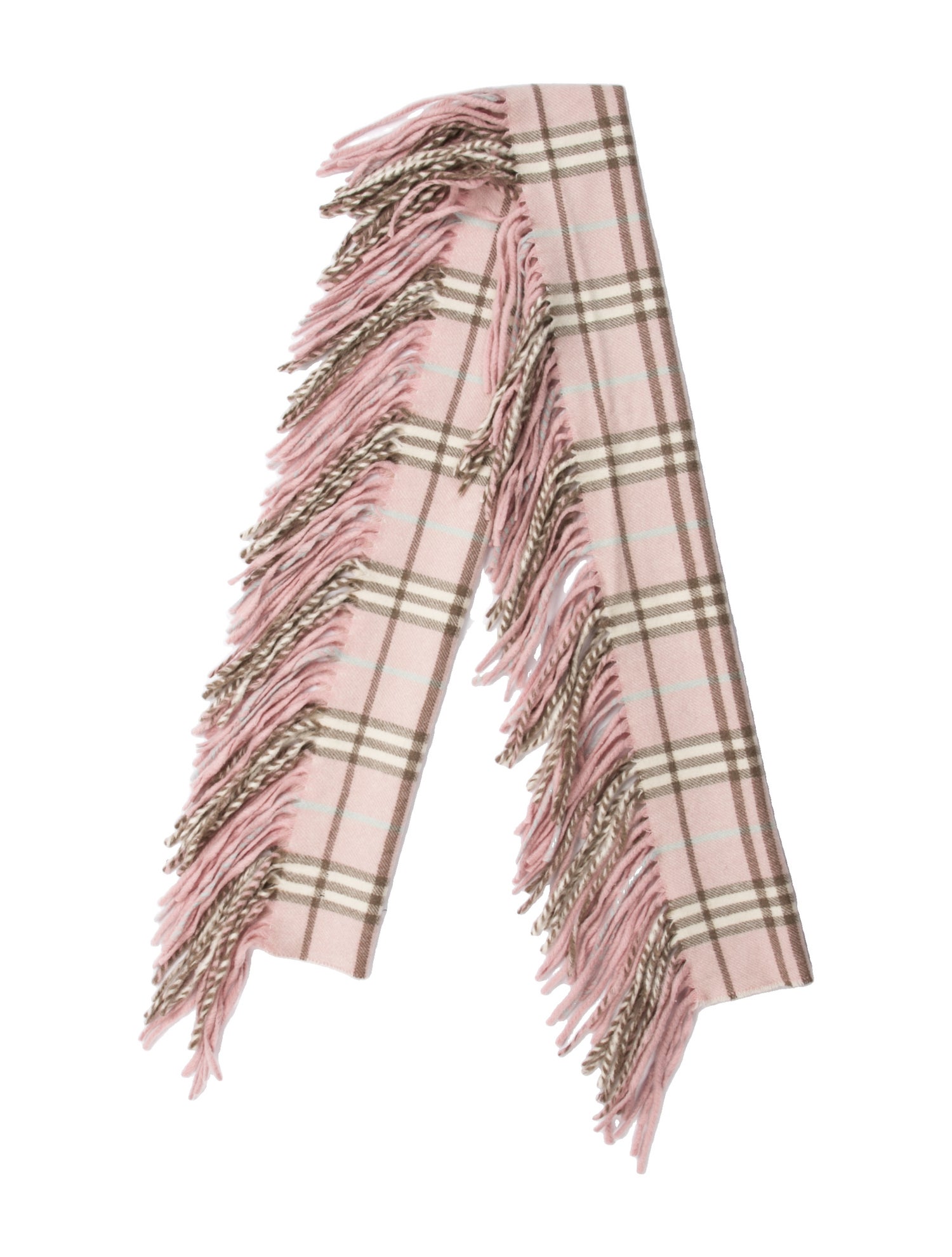 Burberry Cashmere Nova Check Pattern Scarf