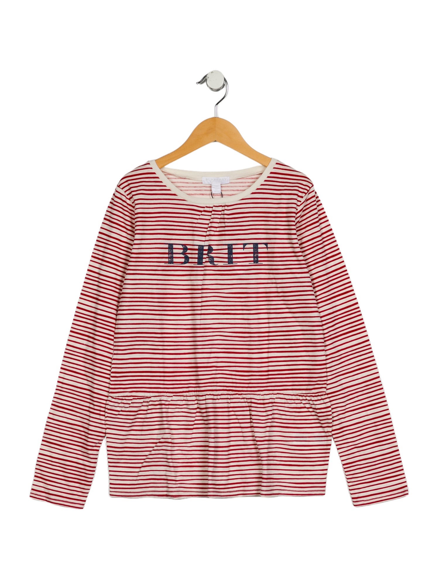 Burberry Girls' Striped Long Sleeve Shirt w/Tags