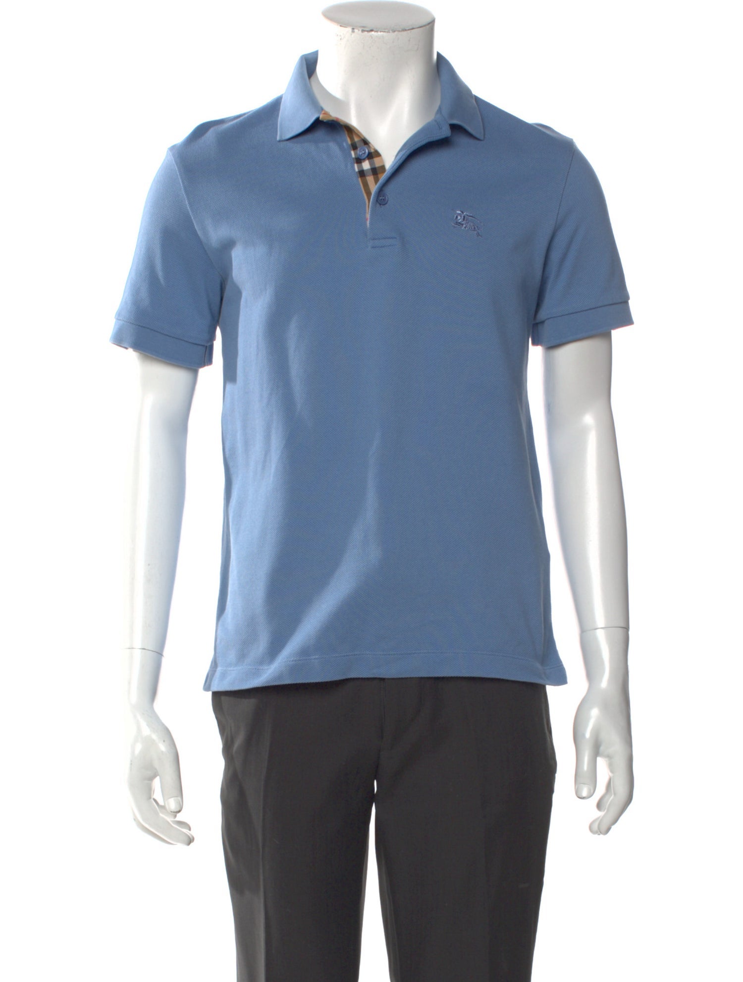 Burberry V-Neck Short Sleeve Polo Shirt