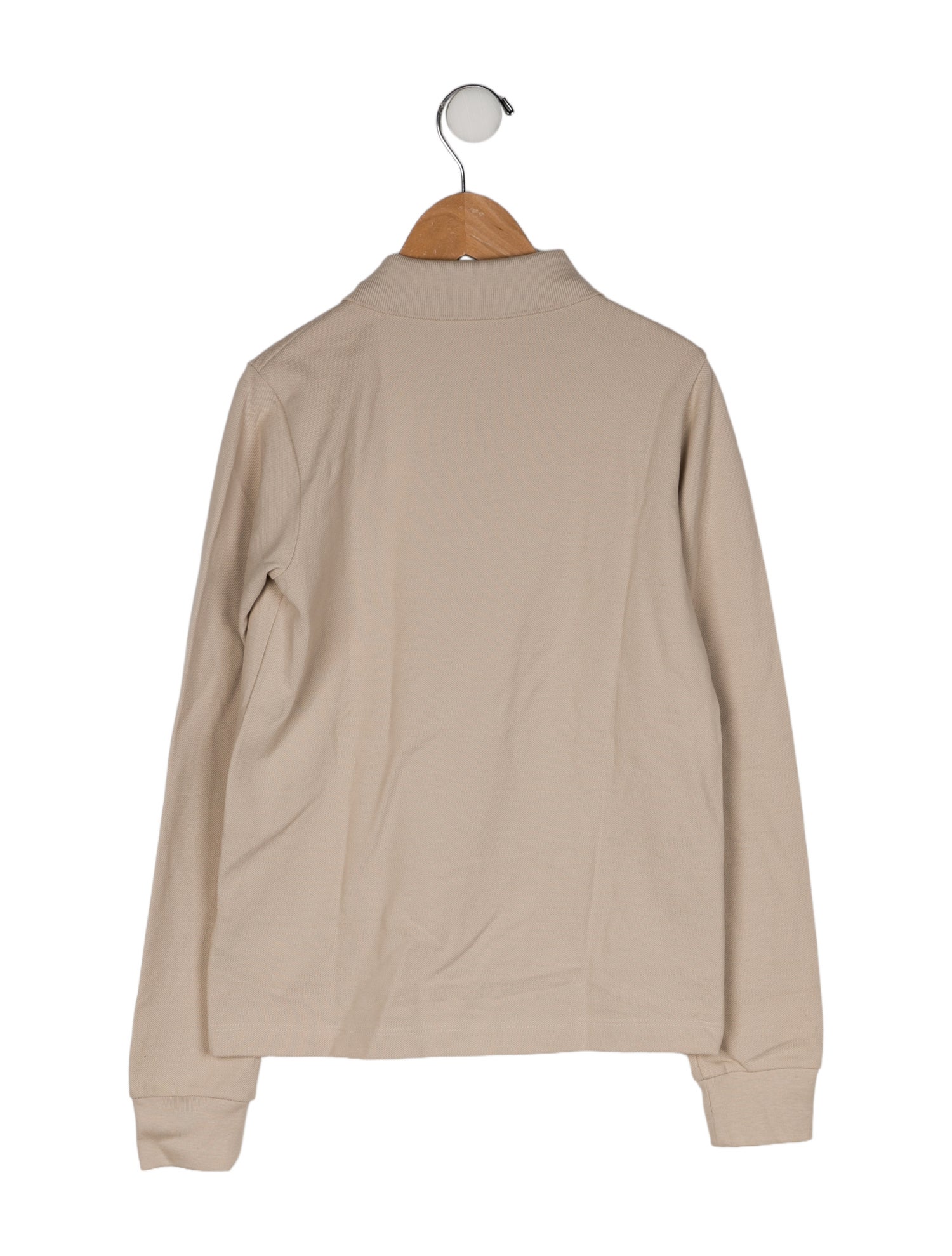 Burberry Girls' Ruffle Trim Long Sleeve Polo Top