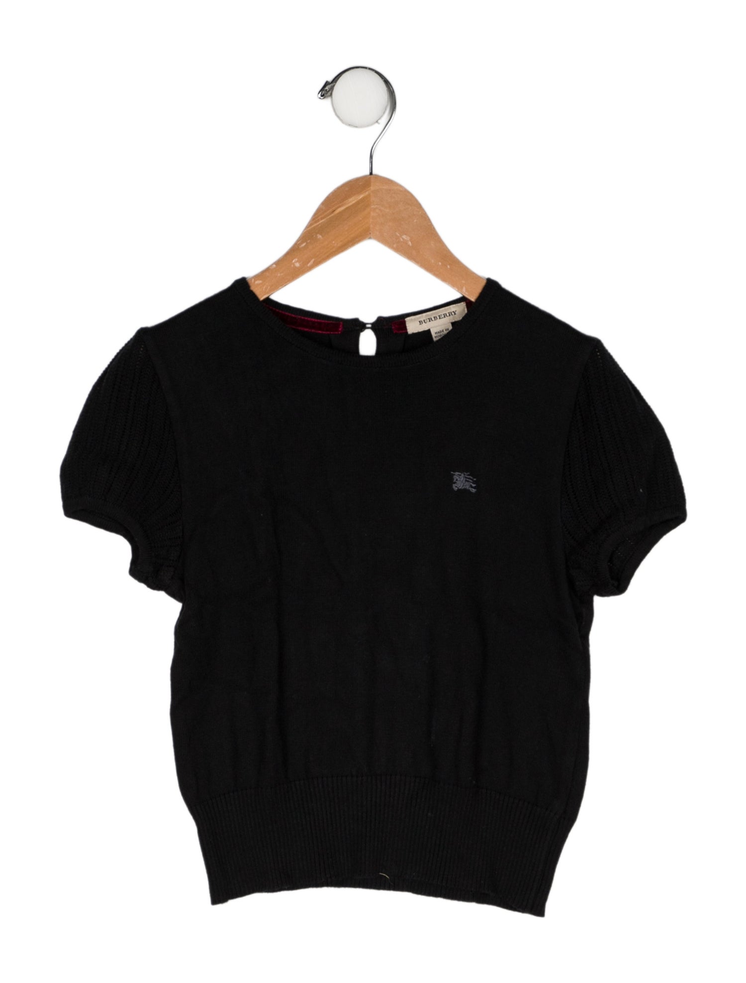 Burberry Girls' Woven Short Sleeve Top