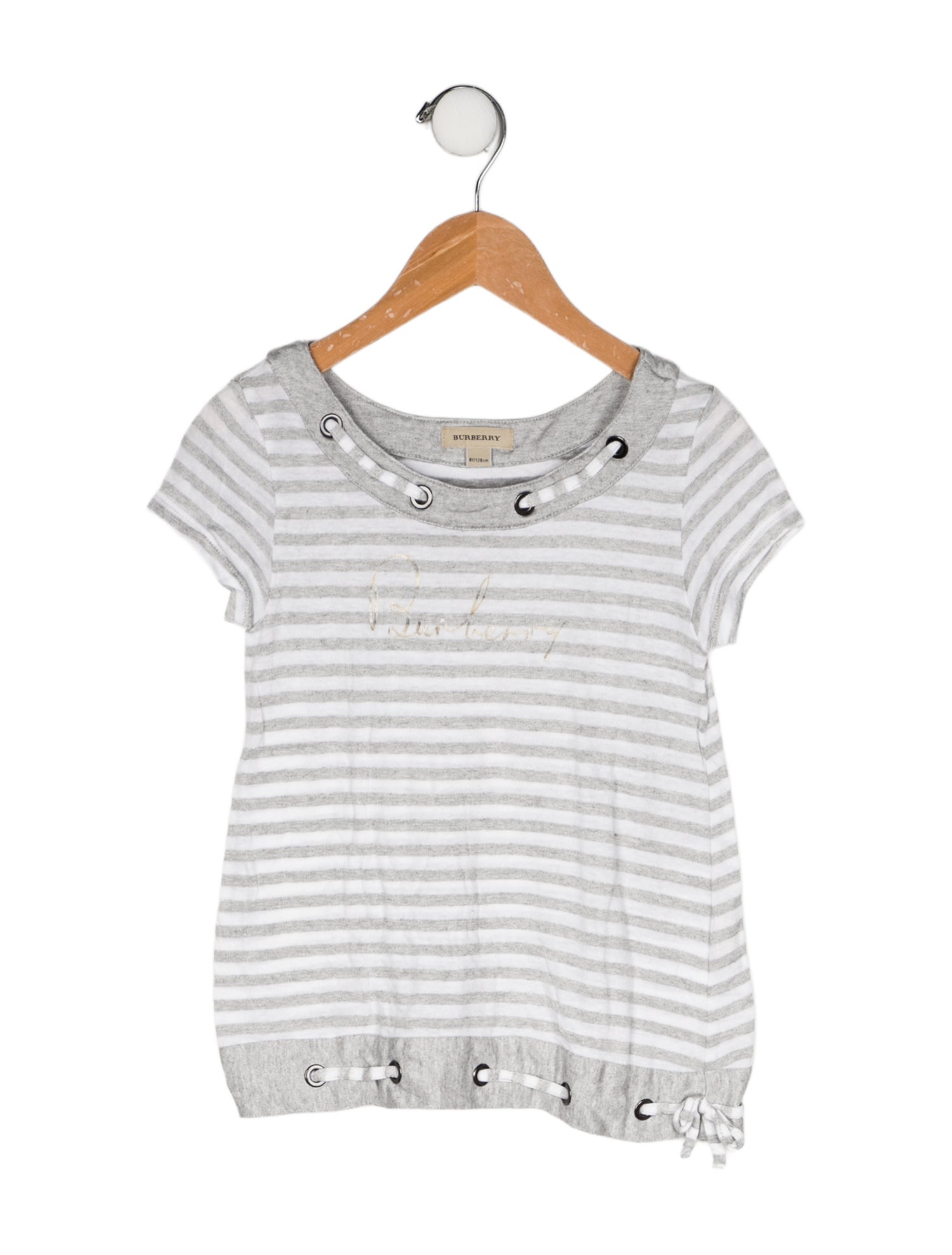Burberry Girls' Short Sleeve Striped Shirt