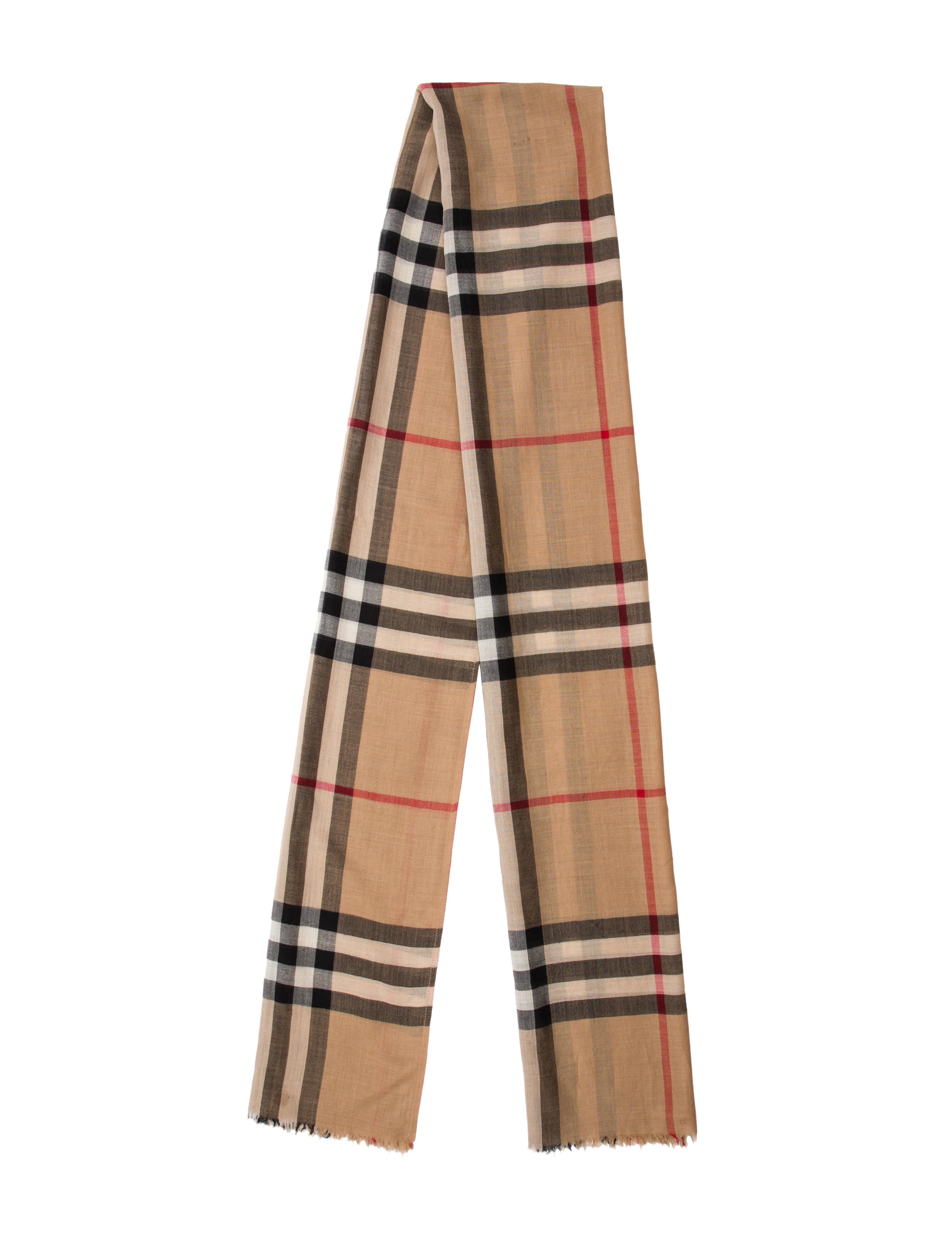 Burberry Plaid Print Scarf