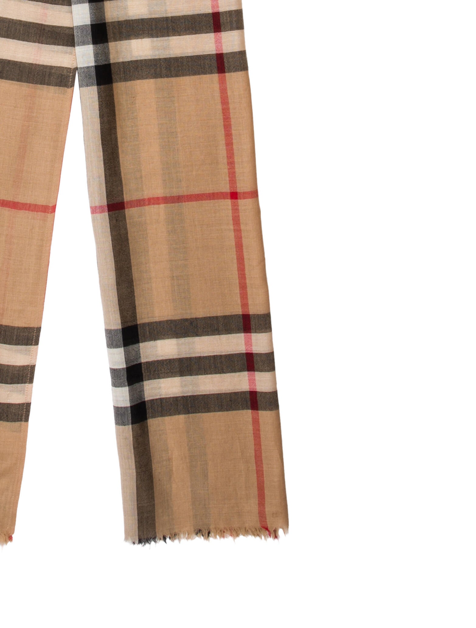 Burberry Plaid Print Scarf